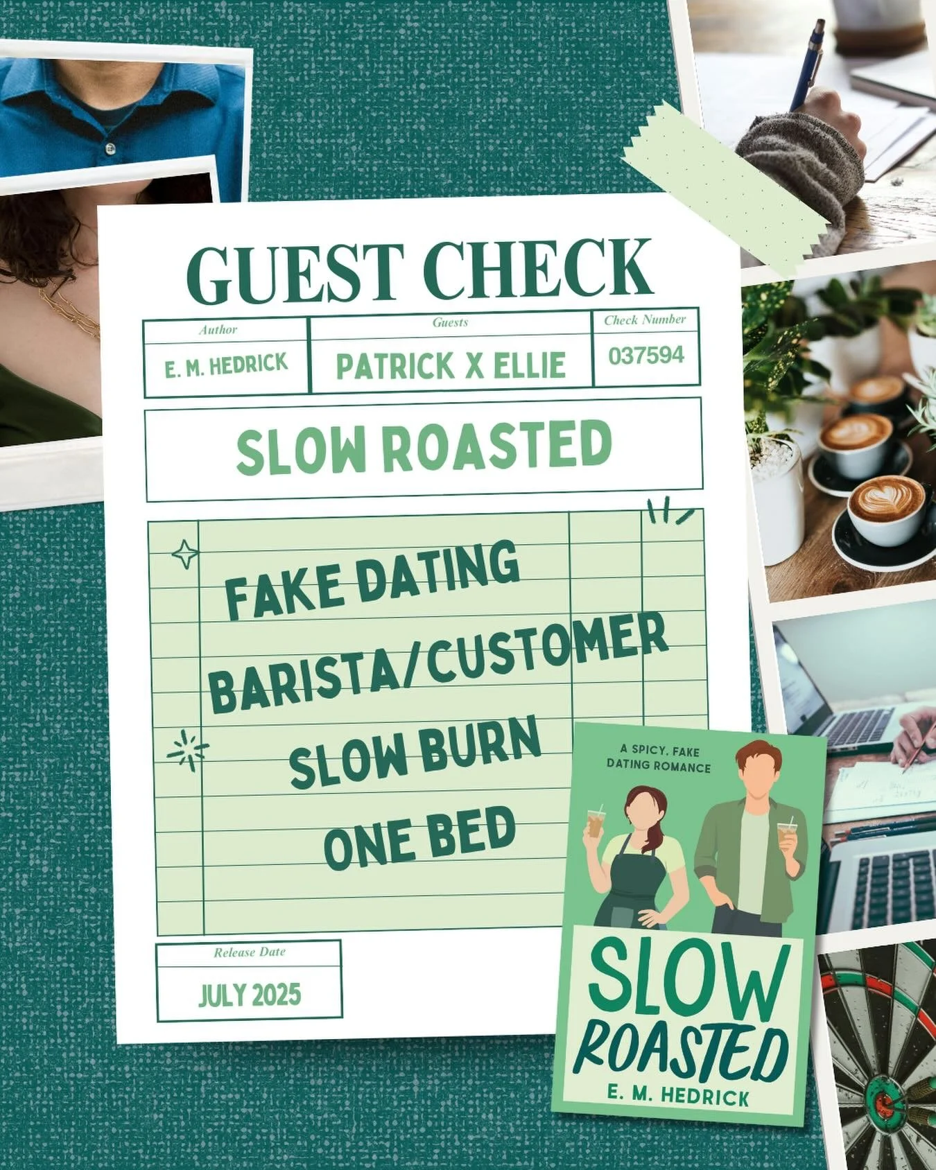 New year, new book to add to your TBR? 

Keep an eye out for an announcement AND get ready for some new colors to be introduced into the grid (it&rsquo;s just Valentine&rsquo;s Day vibes, not a new book&hellip;yet).

Slow Roasted by E. M. Hedrick is 