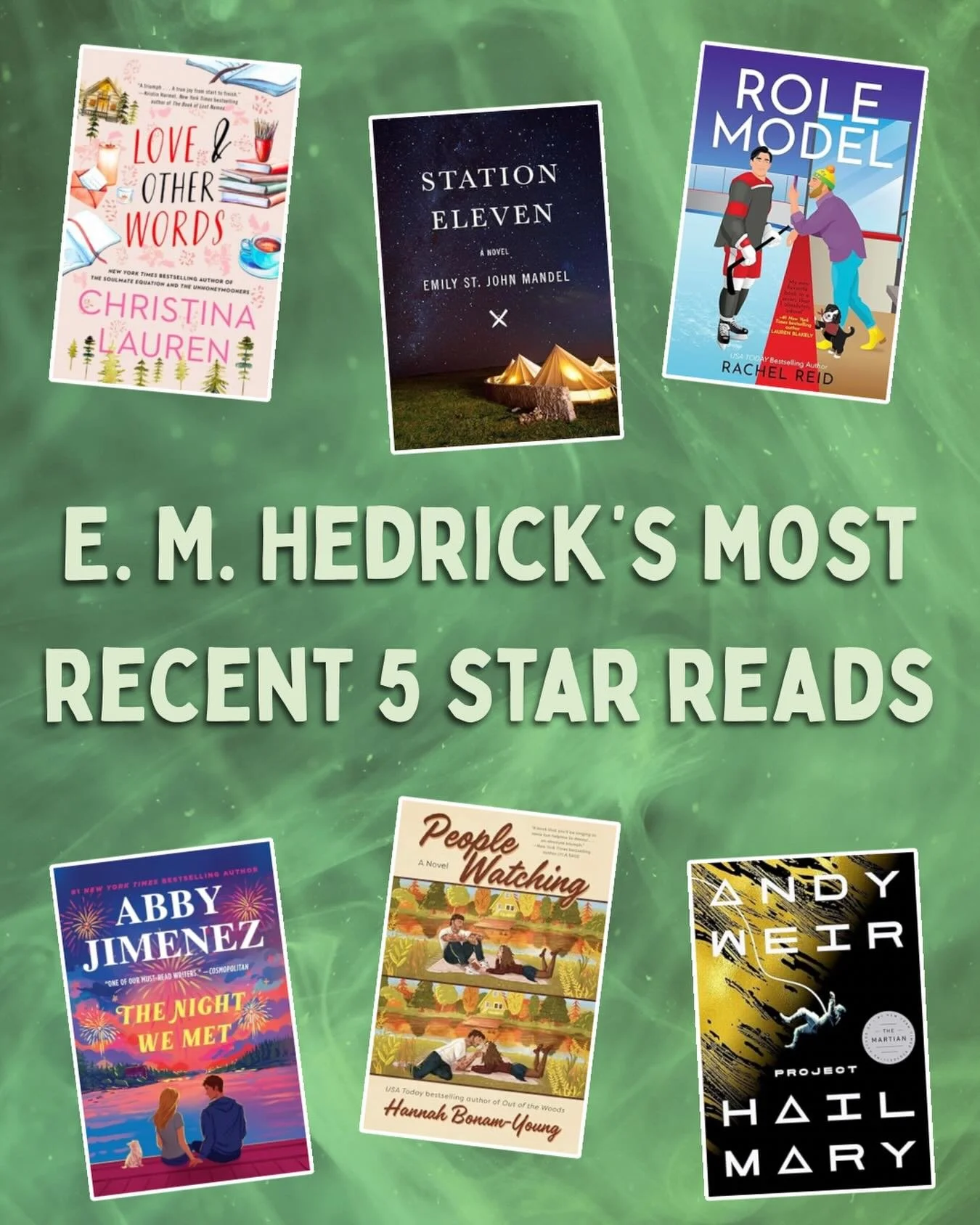 Fun fact: all of these were audiobooks borrowed from the library 😇

What are yall reading lately? 

#authorreads #5starread #supportyourlocallibrary #bookishrecs