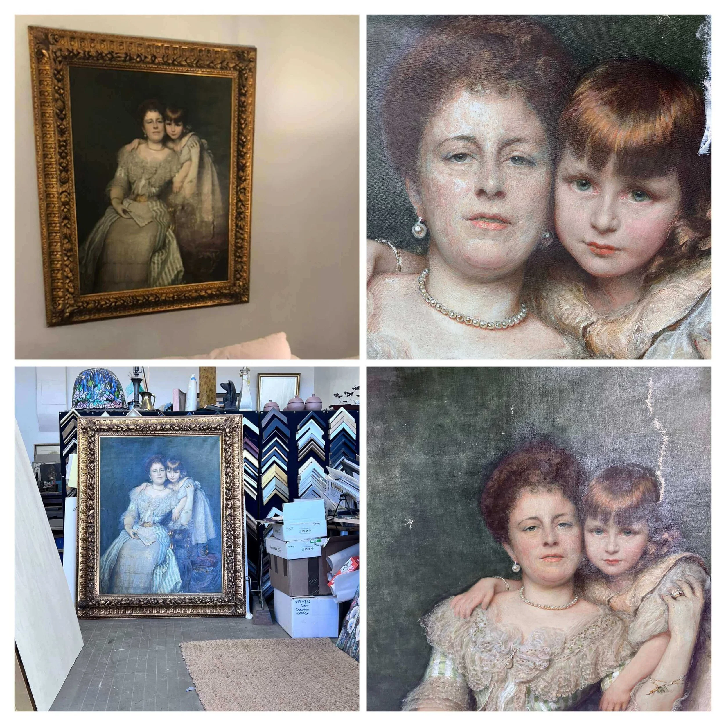 Family Heiloom Paintings Restored and Protected for Generations