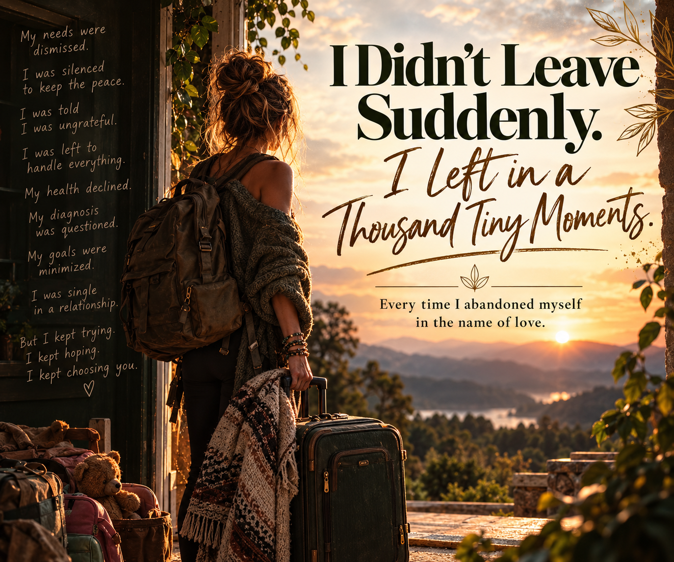 I Didn't Leave Suddenly. I Left in a Thousand Tiny Moments.