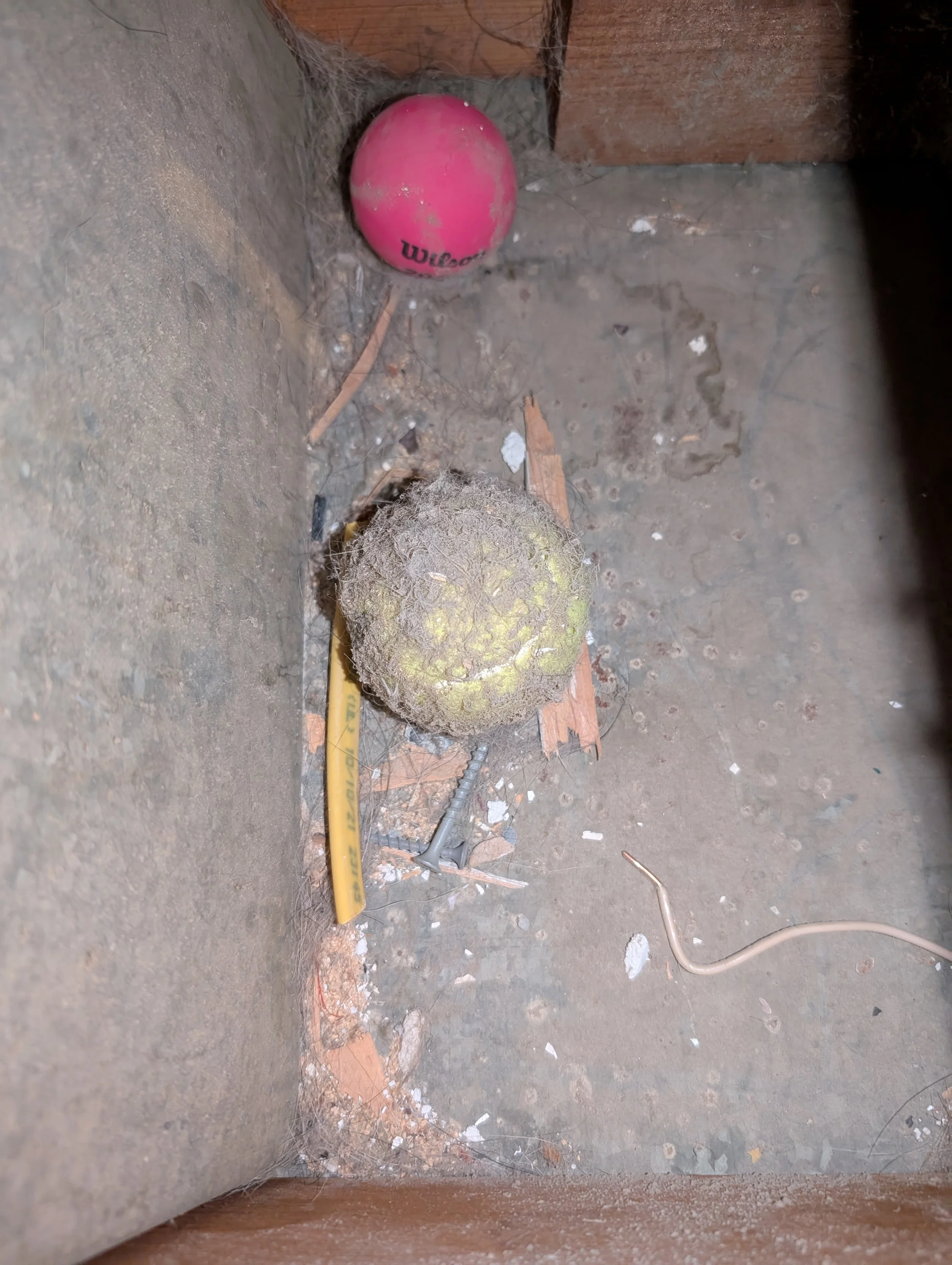 We find all sort of stuff when we clean air ducts. Toys, wrappers, you name it. Air duct cleaning.