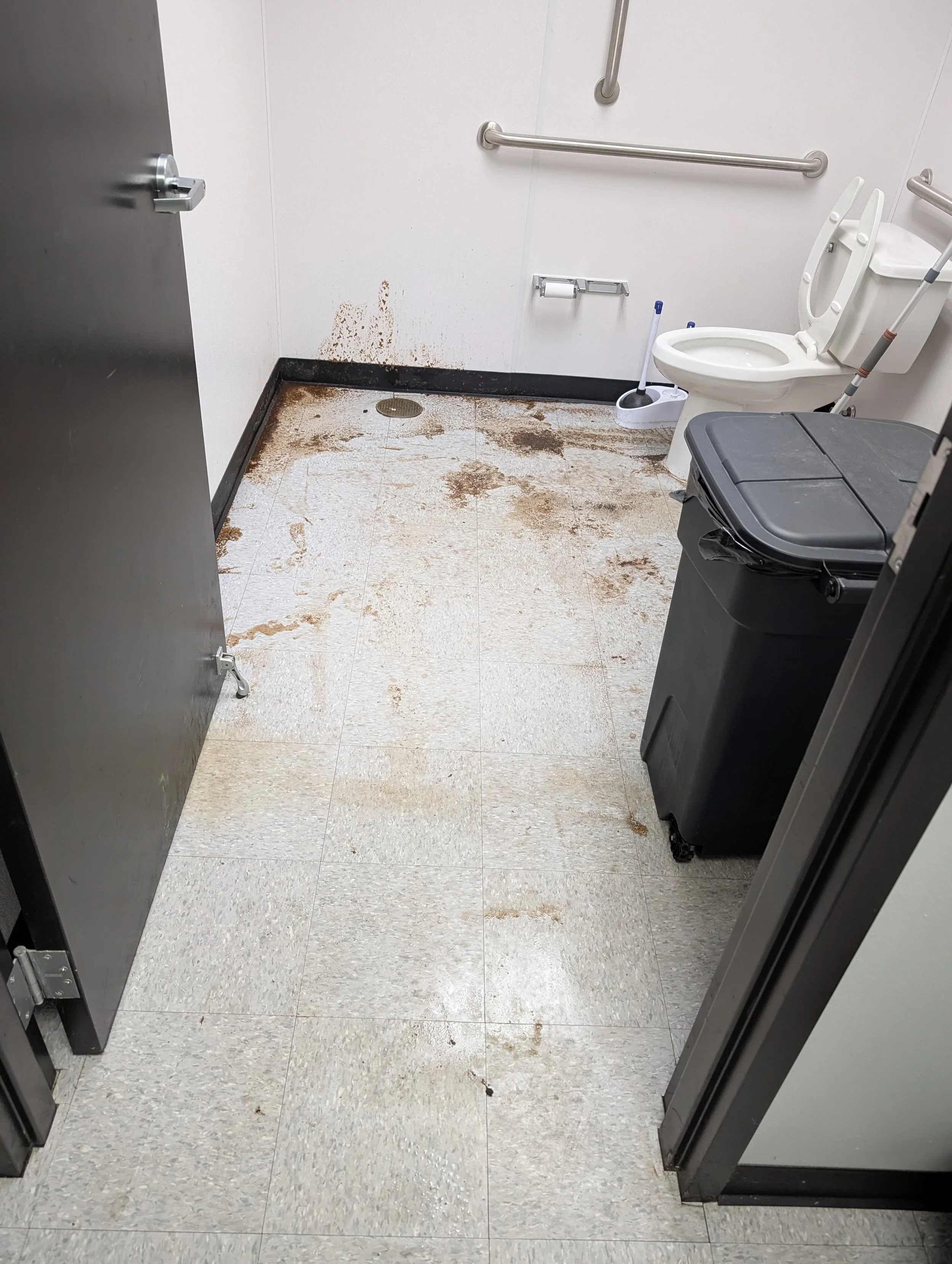 Toilet back up cleanup.