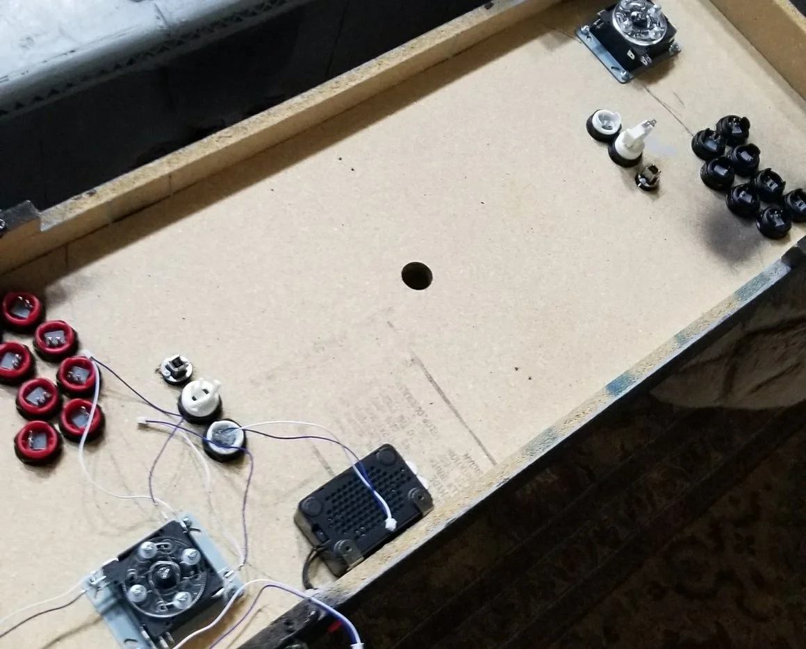 Buttons and joysticks wired
