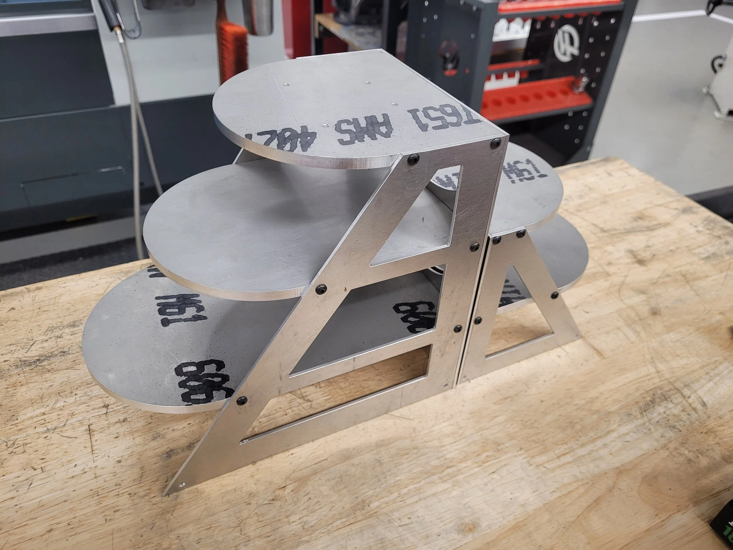 Initial assembly of shelves