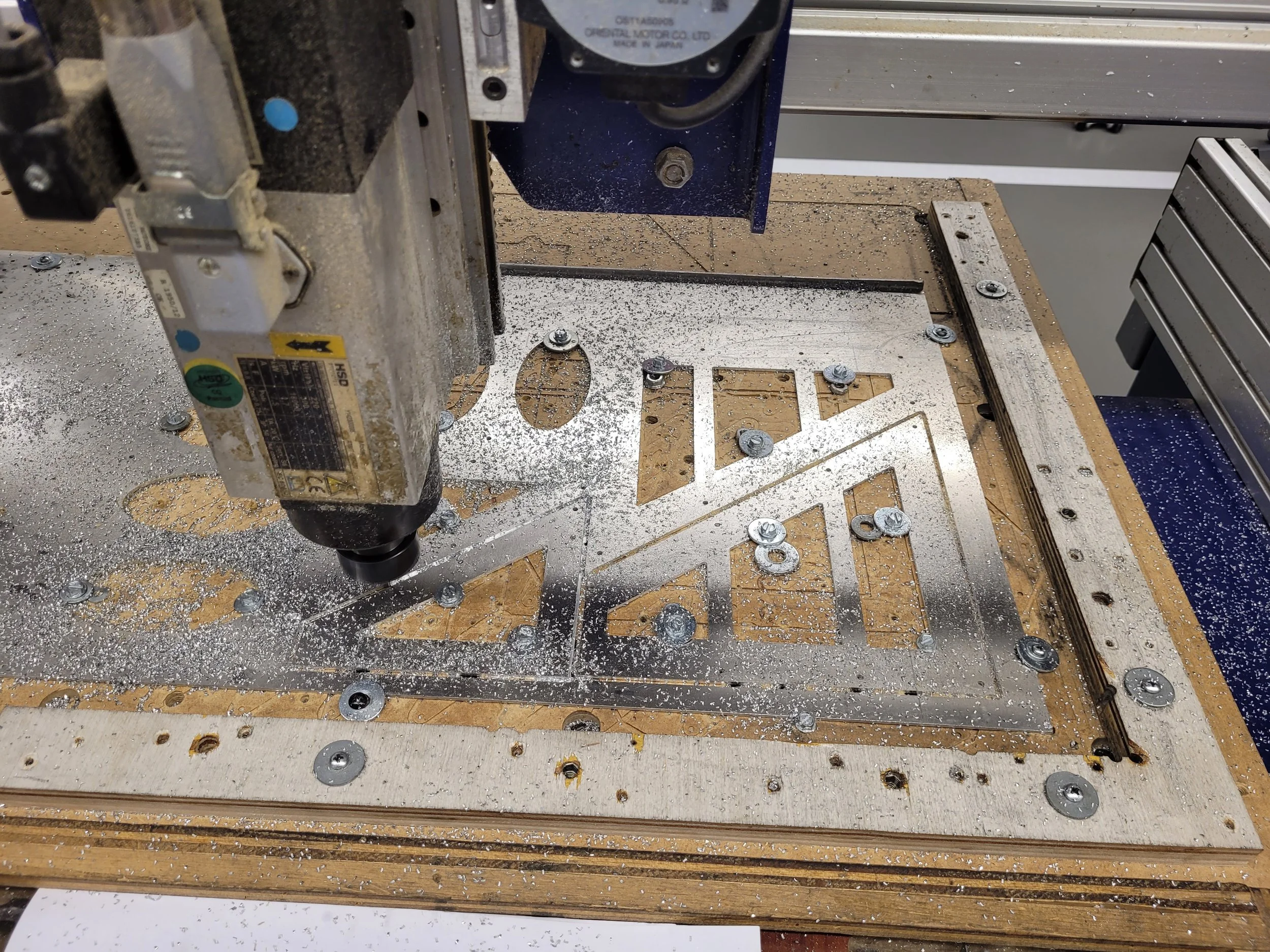 Cutting plates on CNC router