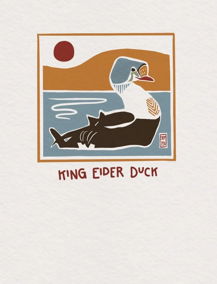 New digital plans for more printmaking! Now that I have new colored inks, I plan to experiment more with jigsaw, multi block, and reduction prints! Though I am excited about a larger piece, I think I should start with smaller, simpler prints to try t