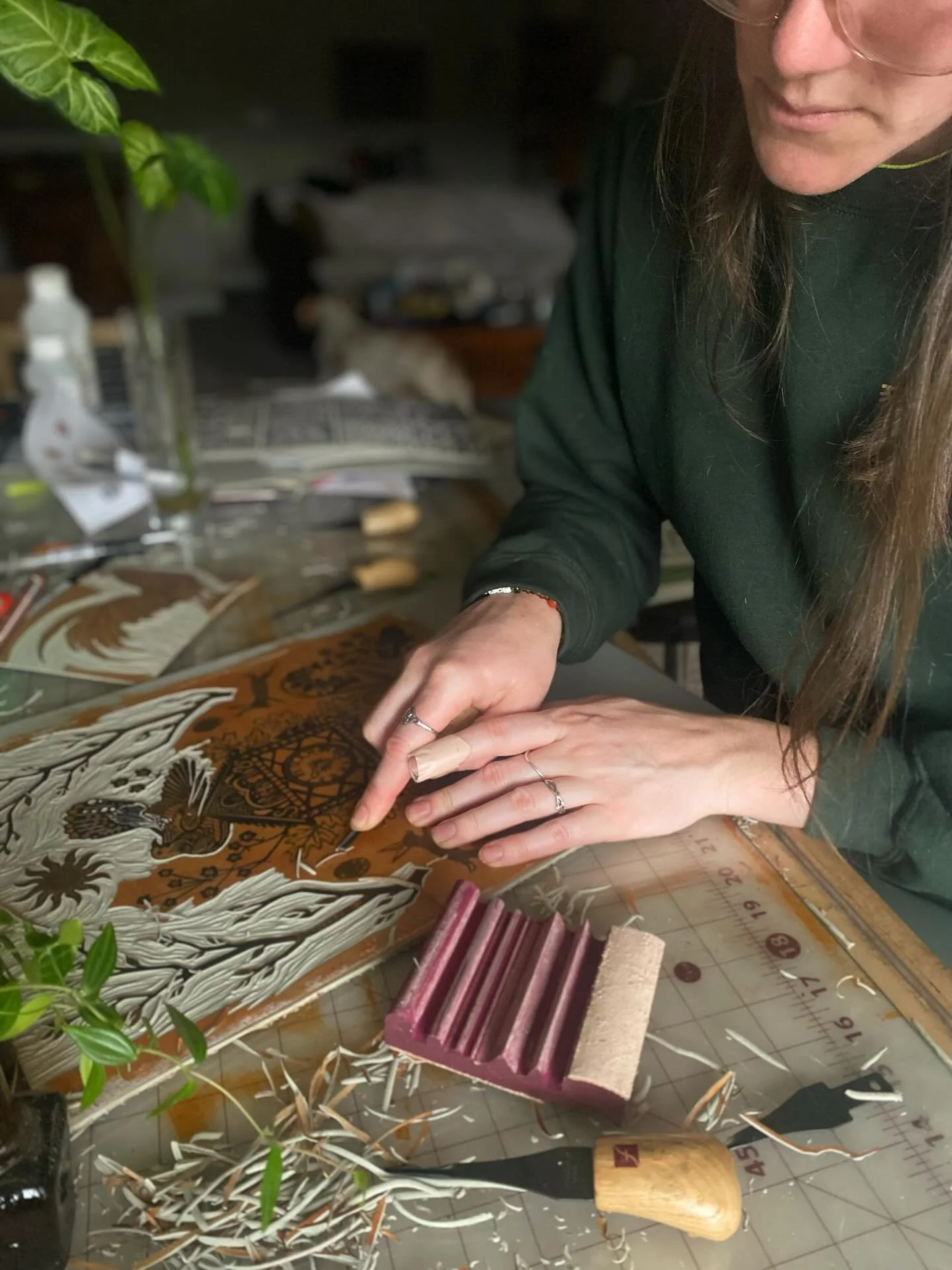 ✨Surprise!✨ The reason I&rsquo;m working on so many new pieces is that I&rsquo;ve been invited to show my work as one of two featured artists in an upcoming show! More details to come 👀

In other news, I finally got a slip strop to sharpen my tools,