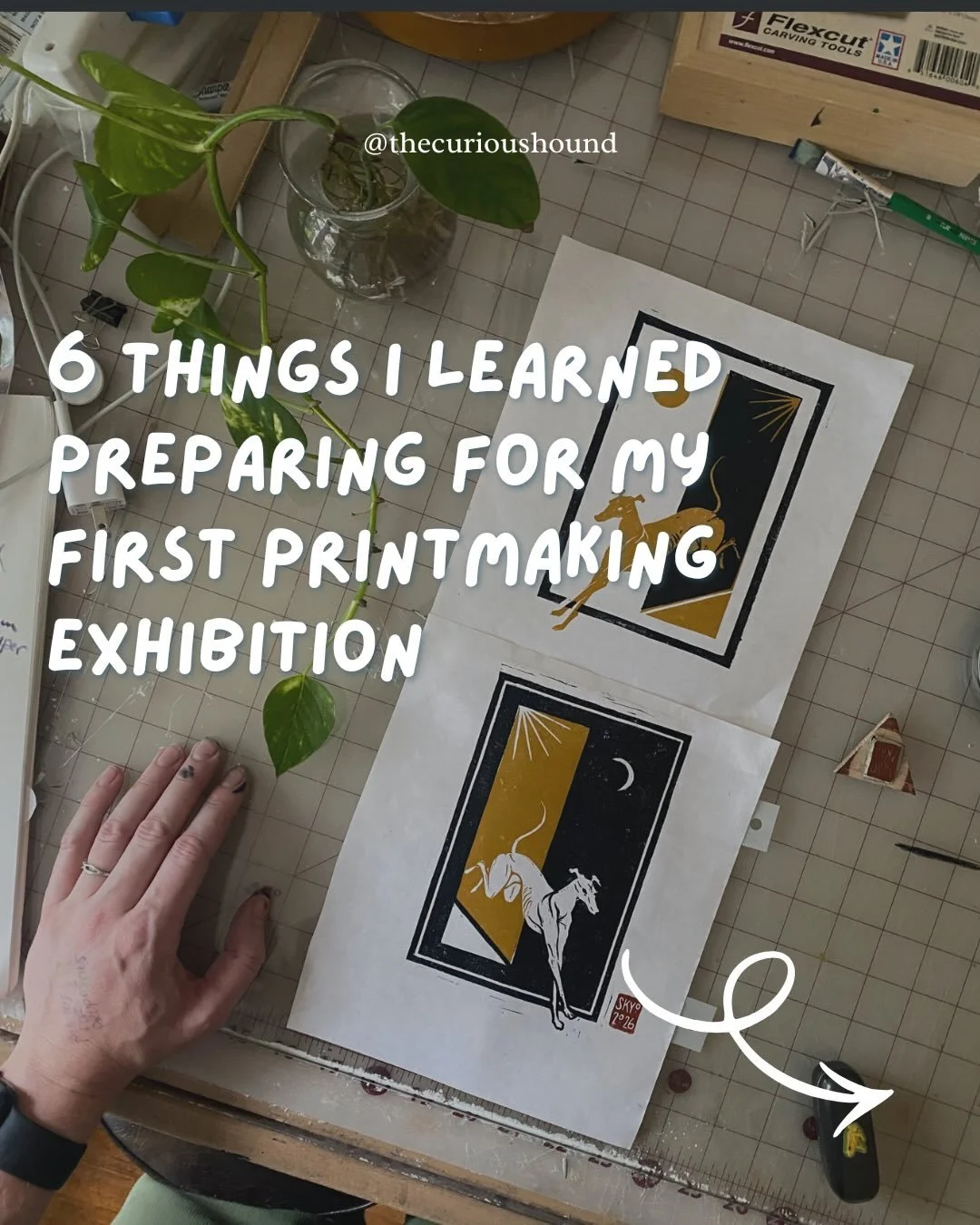 Do you have anything to add? Here are 6 things I learned preparing for my first printmaking exhibition:

🍋1. Cleaning took up half my time&mdash;working on concurrent blocks in different colors, multi block prints AND a reduction print really stretc