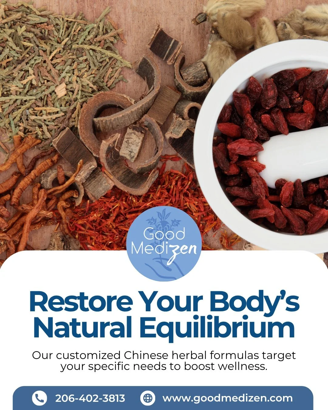 Our bodies are designed to be healthy and to return to health following an injury or illness. Chinese herbal medicine is a gentle and effective way to encourage and direct our bodies innate ability to return to optimum health.

For inquiries please d
