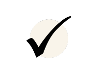 Logo de minimalisme avec un cercle et une marque de vérification