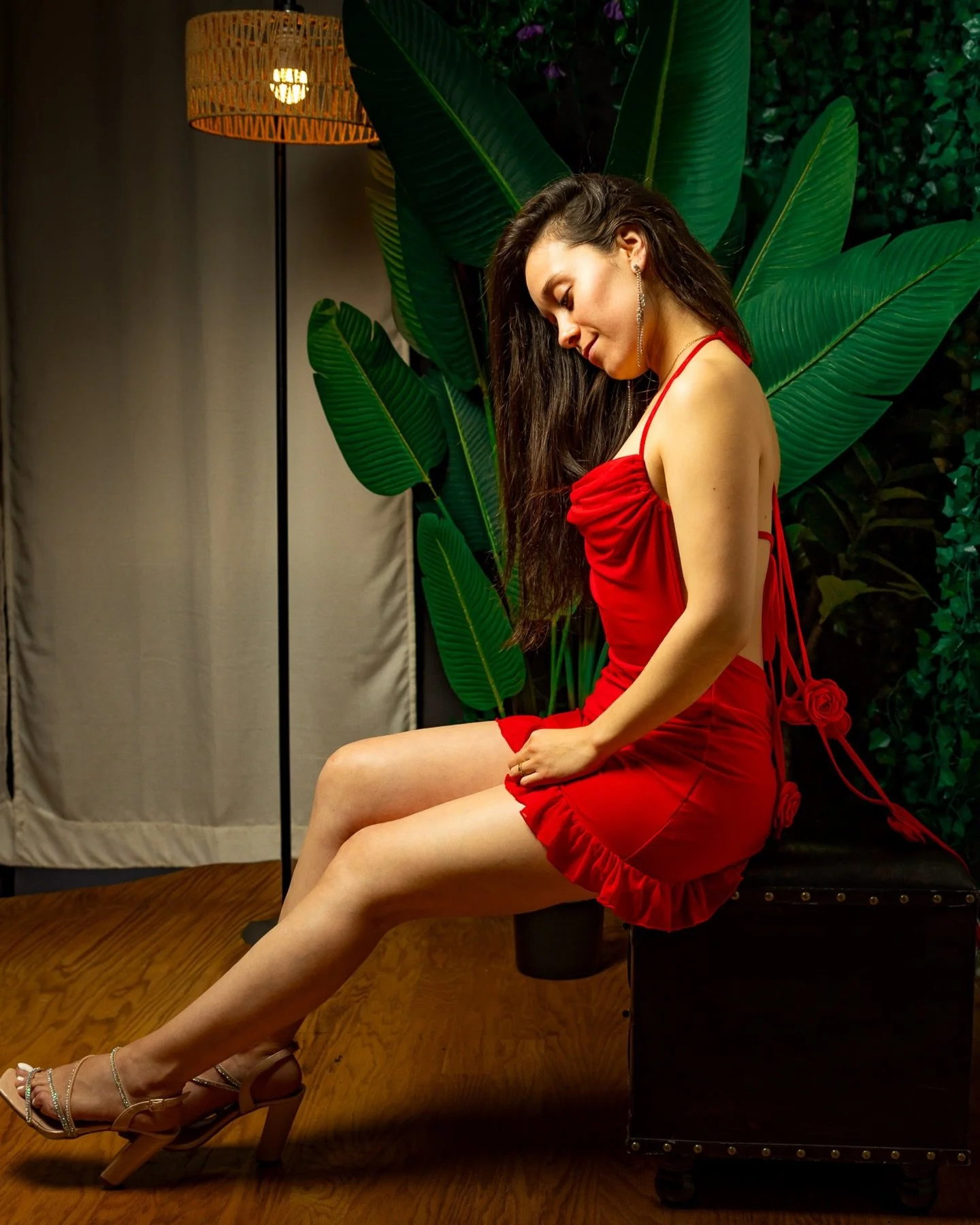 Contrast tells the story.
#reddress #amongplants #photoshoot