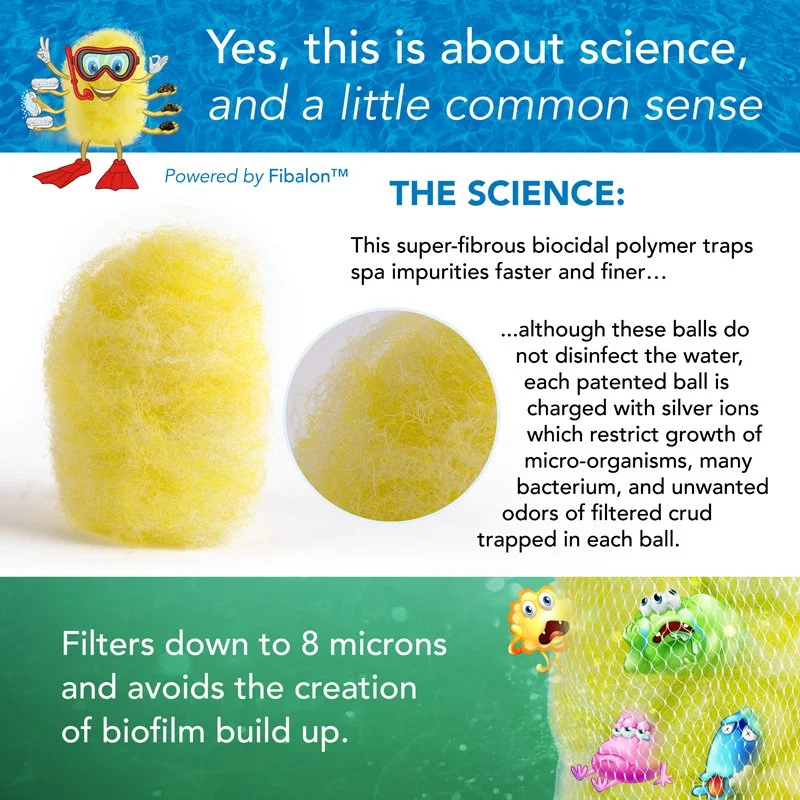 superior spa & pool filtration with fibalon filter minion filter balls & pouches
