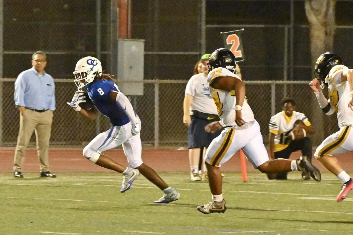 Junior wide receiver Jo'el La Foe, number 8
