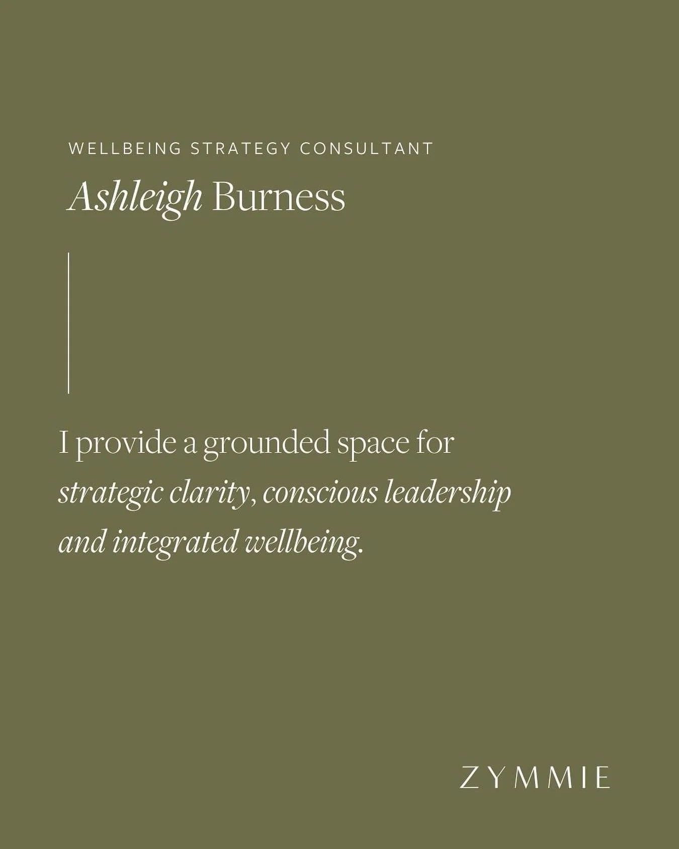 Hi! I&rsquo;m Ashleigh Burness.

I create grounded spaces for strategic clarity, conscious leadership, and integrated wellbeing. 

I work with leaders, seekers, and anyone ready to align strategy &amp; soul. 

Follow along for insights, practical too