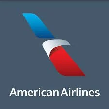 American Airlines logo featuring a stylized eagle with red, white, and blue colors.