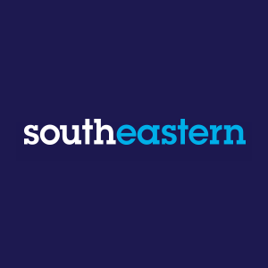 SouthEastern logo with white and blue text on a dark blue background.