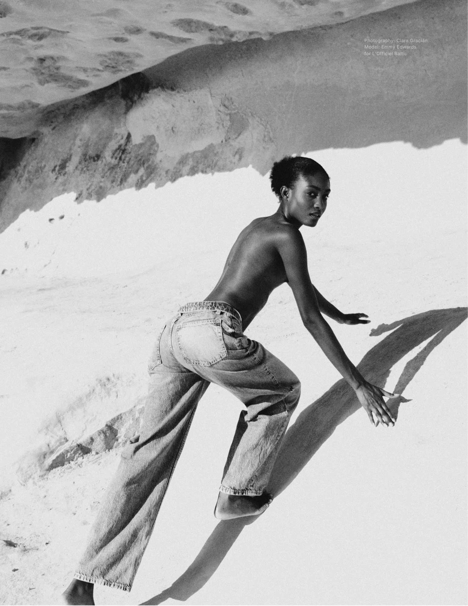 Editorial fashion photography for L'Officiel magazine, photographed in Mallorca, Spain.