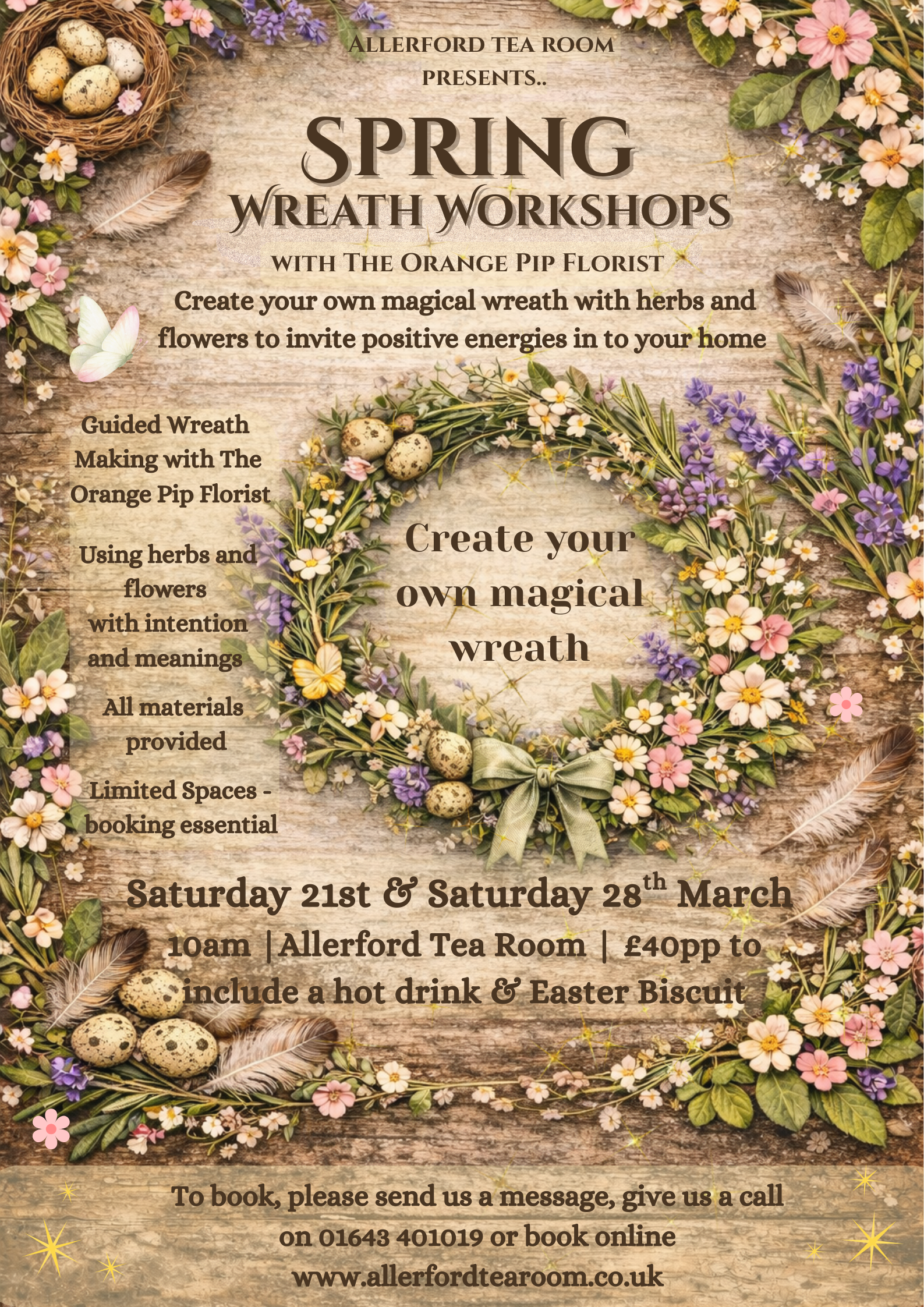 Spring Wreath Workshop | Saturday 28th March at 10am