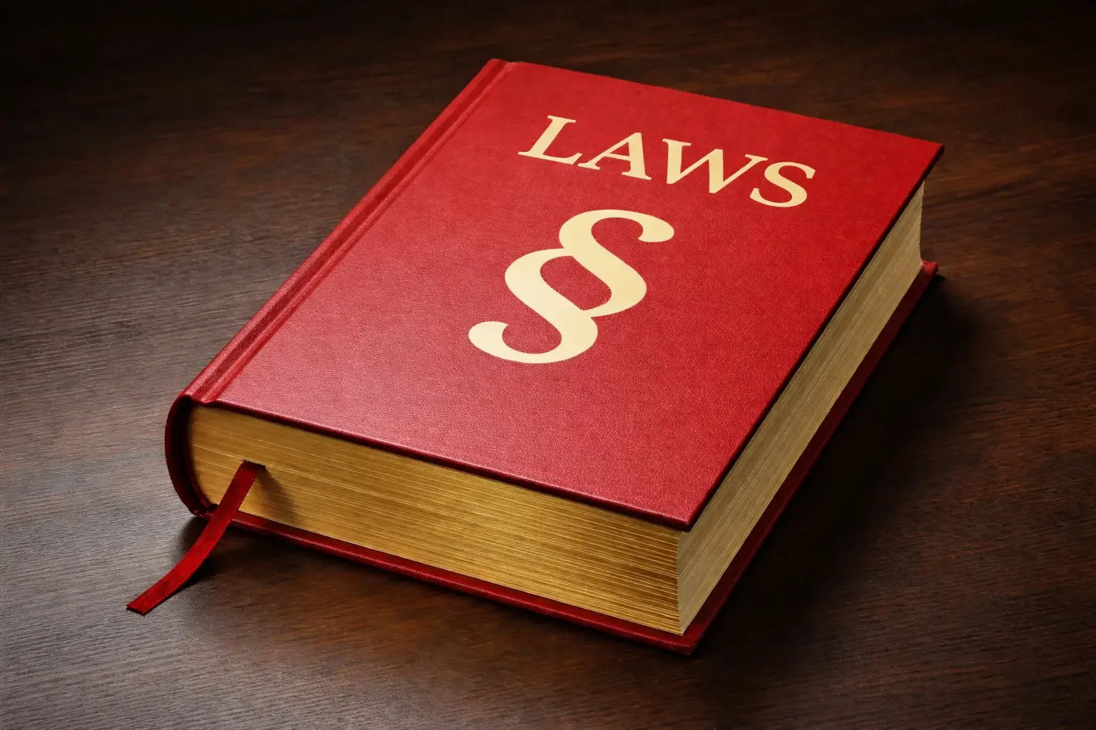 A red law book