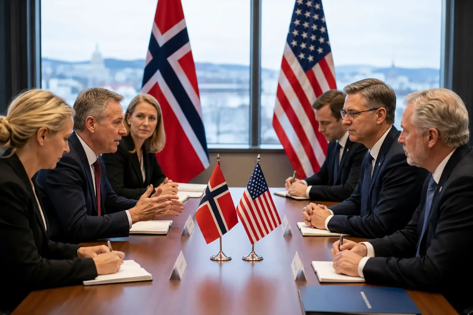 Diplomats negotiating