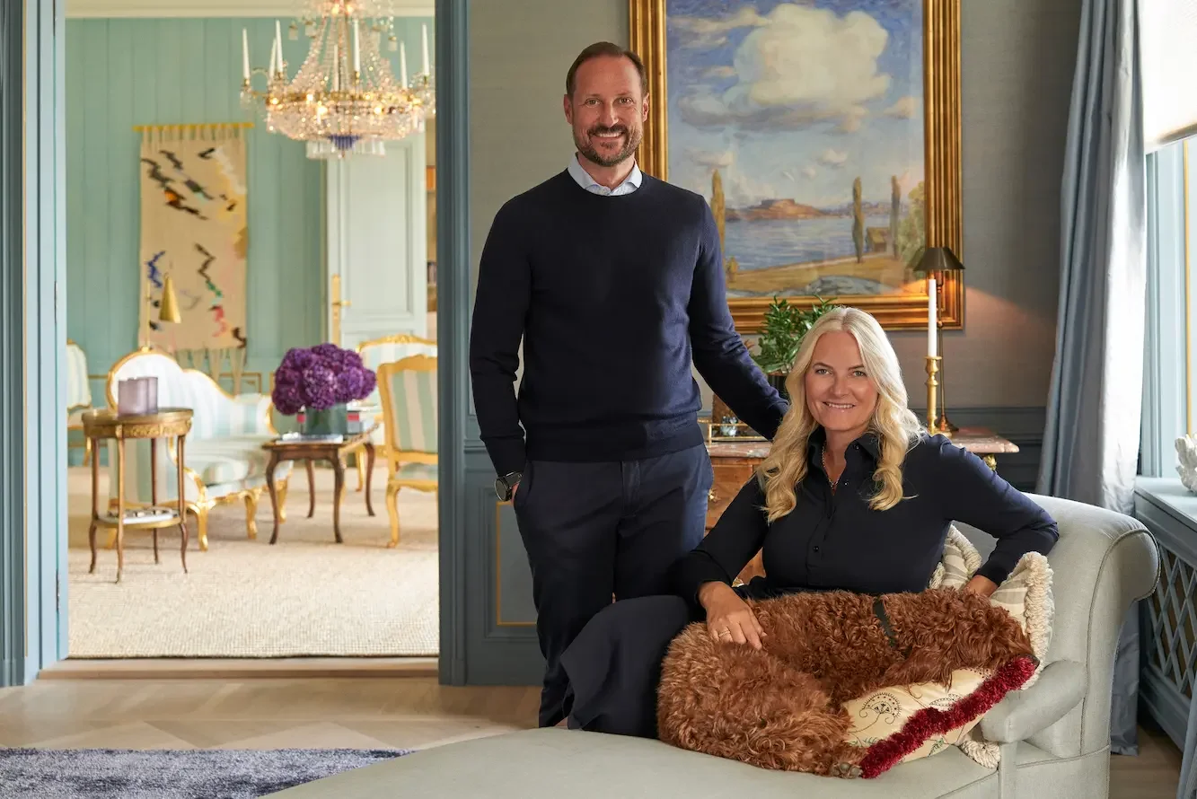 Crown Princess Mette-Marit and Crown Prince Haakon at Skaugum