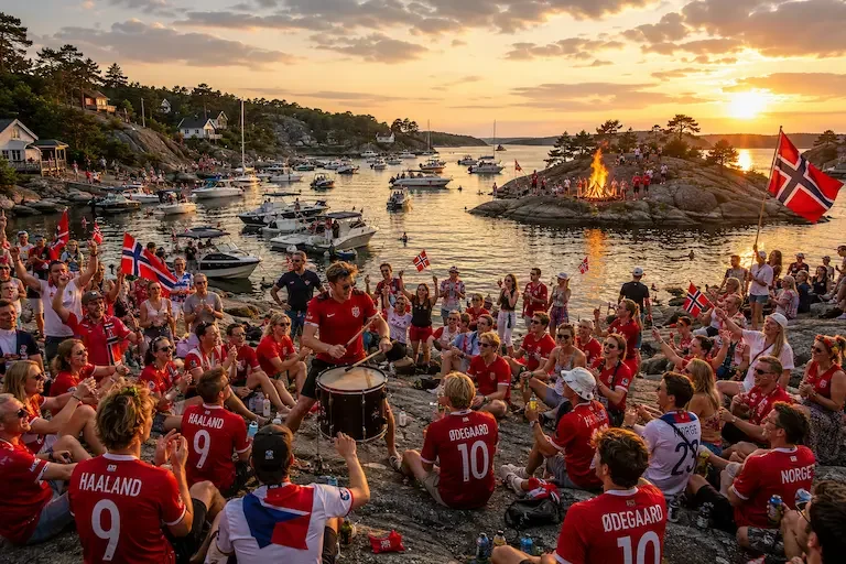 World Cup celebrations in the Norwegian archipelago