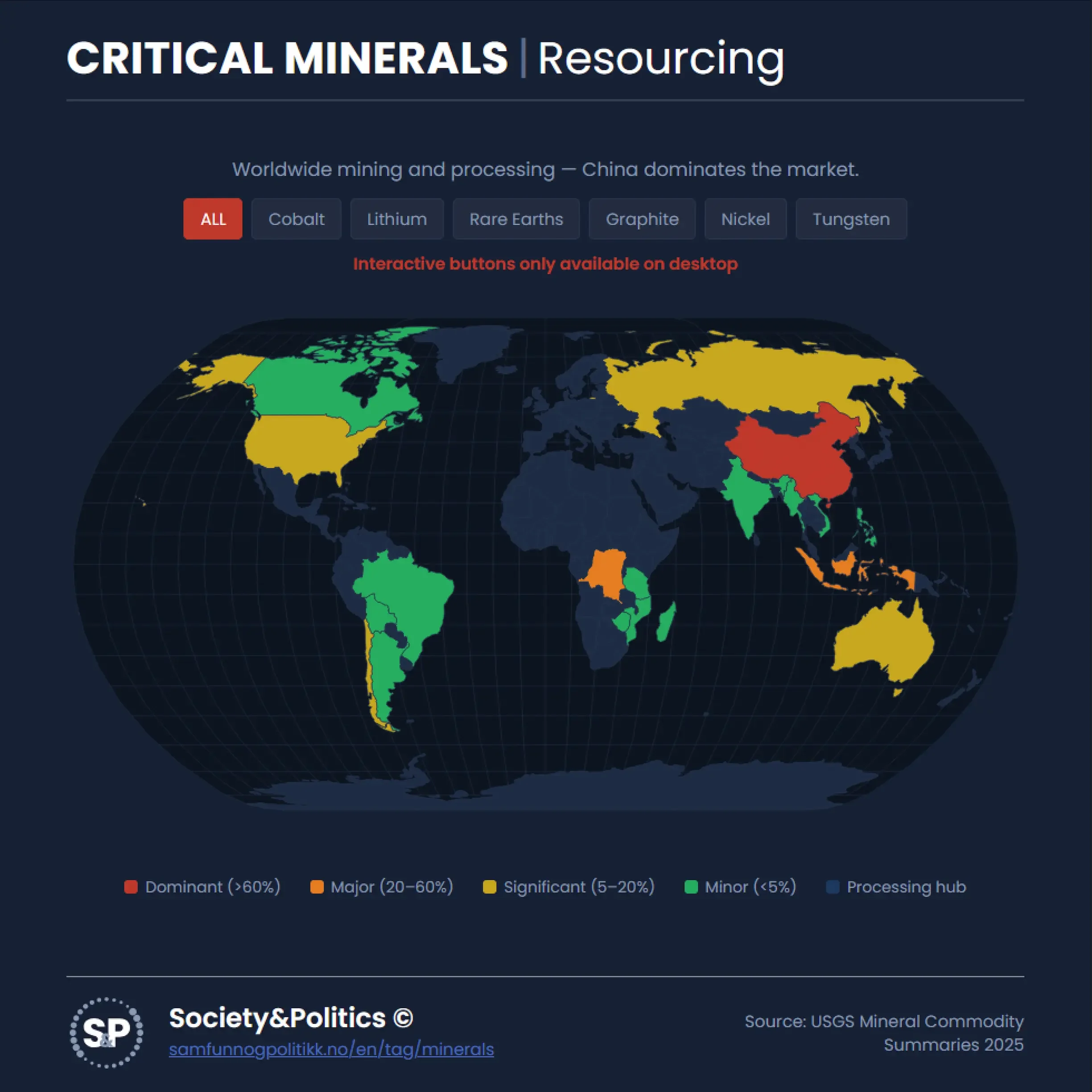 Info Chart Critical Minerals Mining and Processing World Map