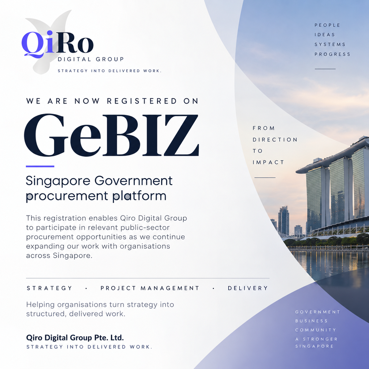 Qiro Digital Group is now registered on GeBIZ