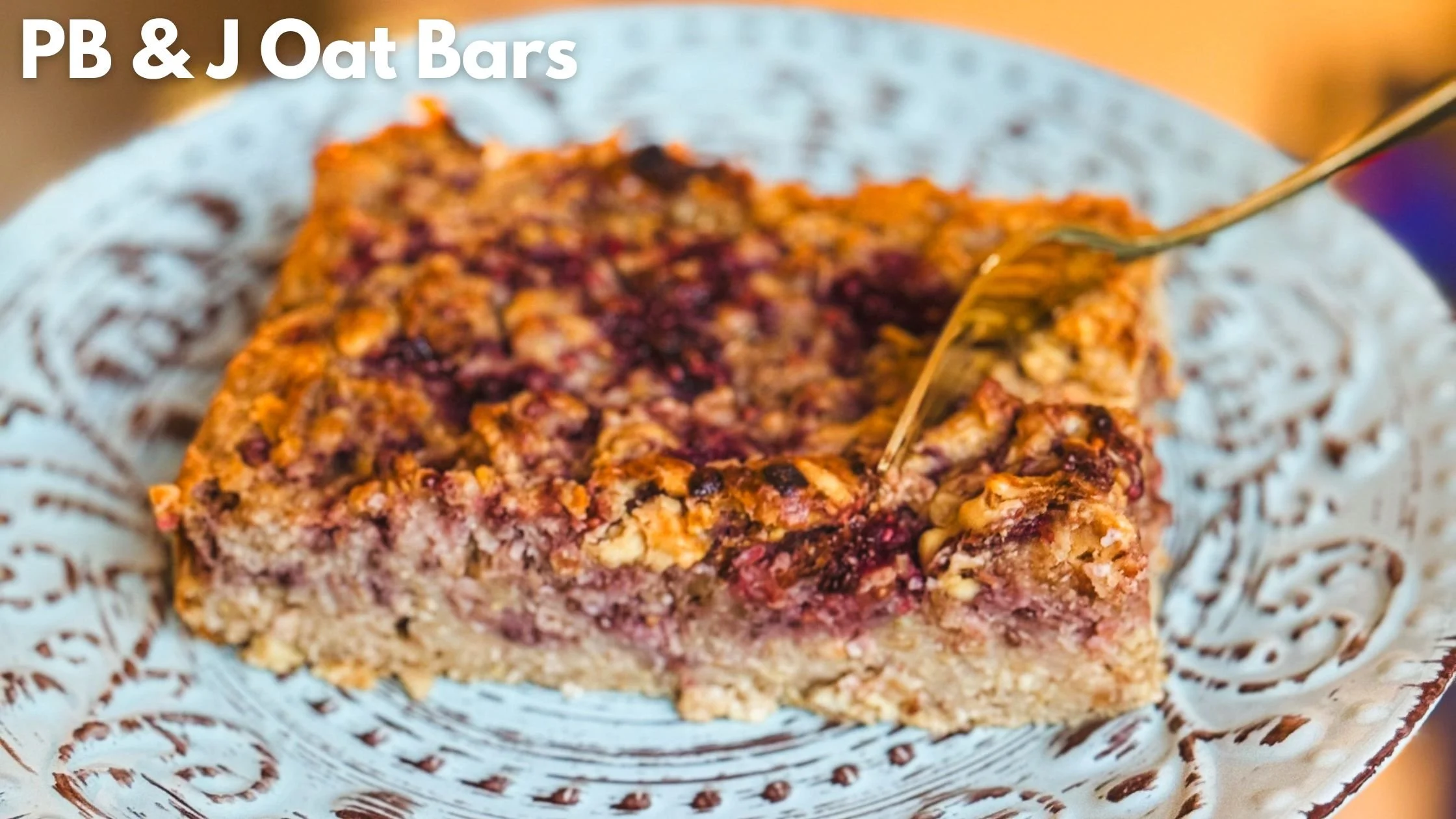 Peanut butter Jelly Oat Bars.&nbsp;