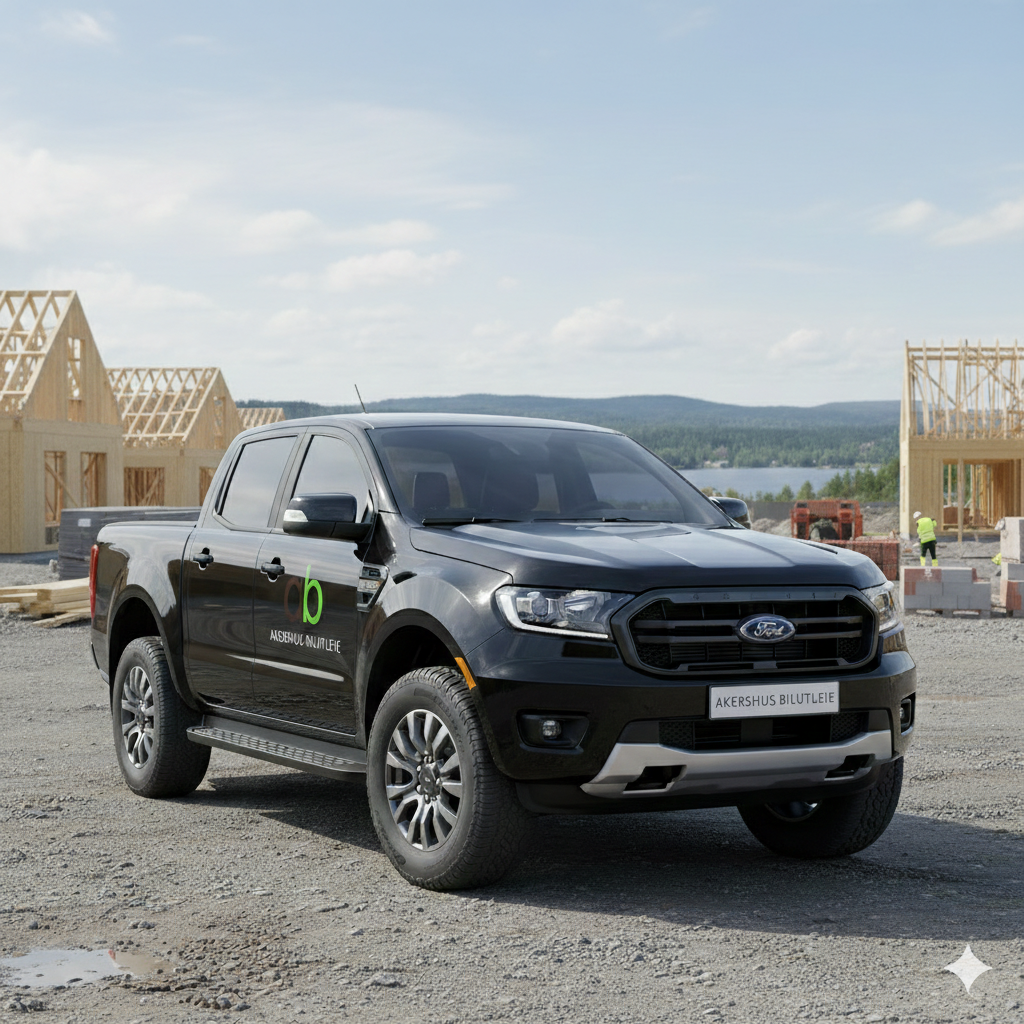 Elektrisk Ford Ranger hos Akershus Bilutleie