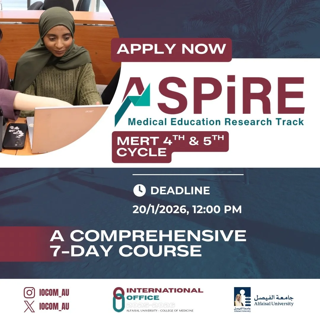 A 7-day course guiding medical students in developing a research proposal.

Highlights:
- 11 interactive workshops (2&ndash;3 hrs each)
- Hands-on activities &amp; small-group work
- Certificate upon completing all workshops and passing the final tes