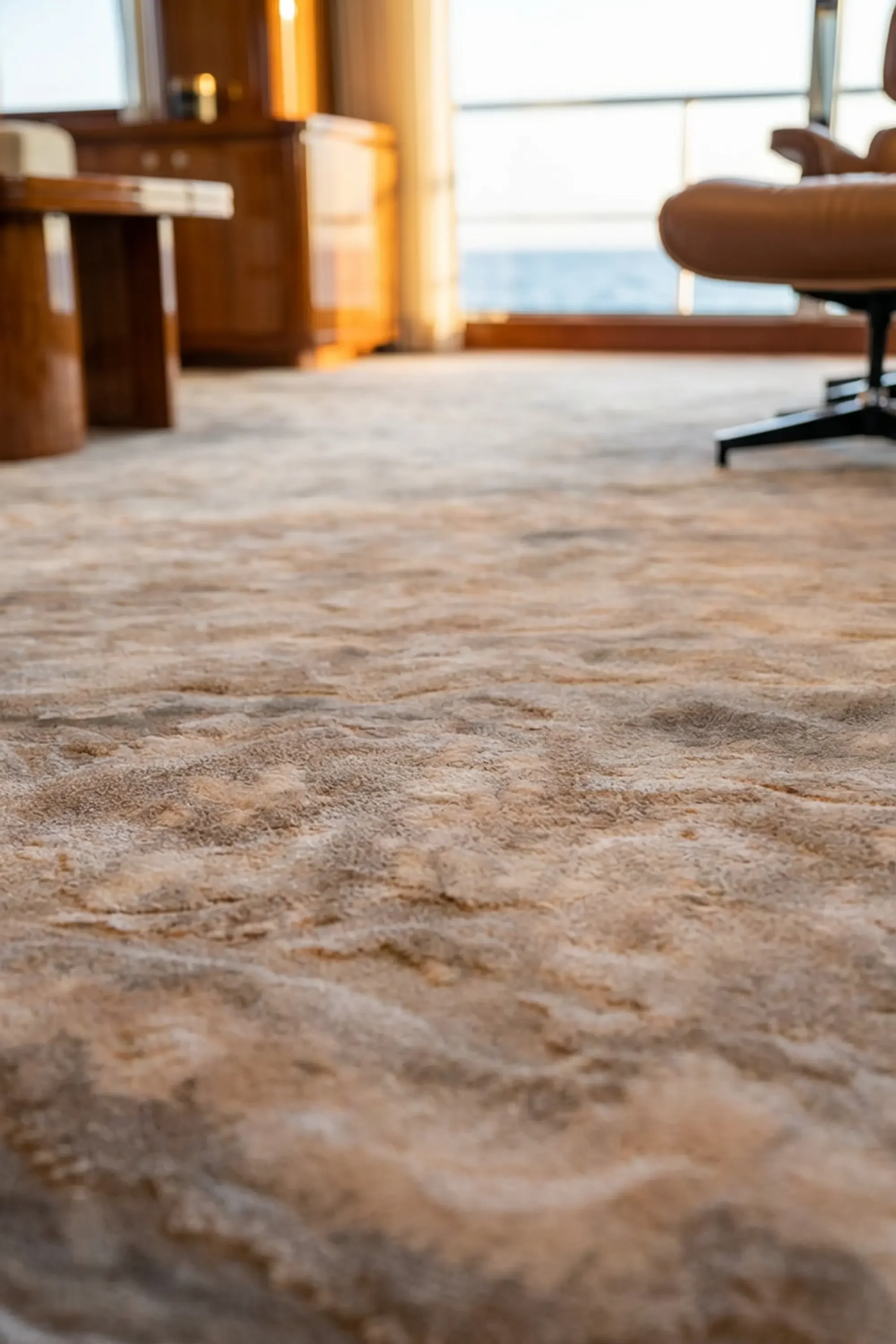 Premium marine carpet texture — IMO approved superyacht flooring by Eminent Marine