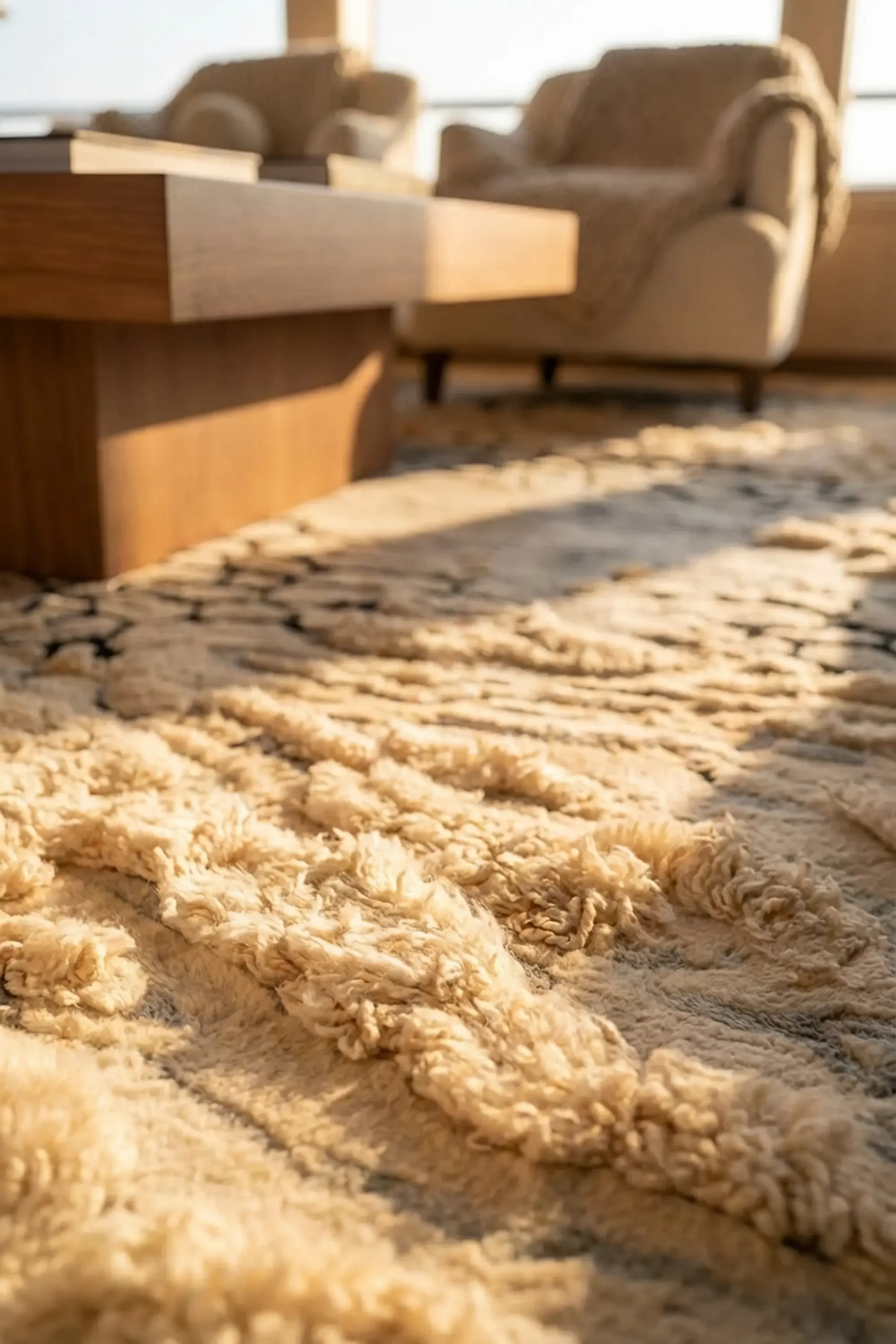 Luxury bespoke superyacht carpet — textured wool marine carpet by Eminent Marine