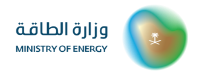 Logo of the Ministry of Energy with a blue Arabic text and a circular graphic of a globe with a lightning bolt.