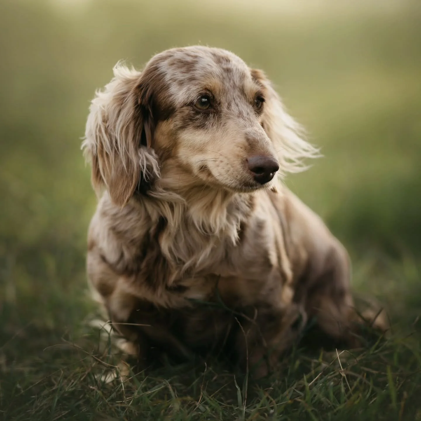 Our stunning girl Dollie!💕
Just about to be a first time mum🌸

Dollie was bred here at Misty Meadows. 
She is a 4th generation pup. 
Dollie is a chocolate &amp; cream dapple.

Dollie is such a character, she literally talks to us in all her funny n