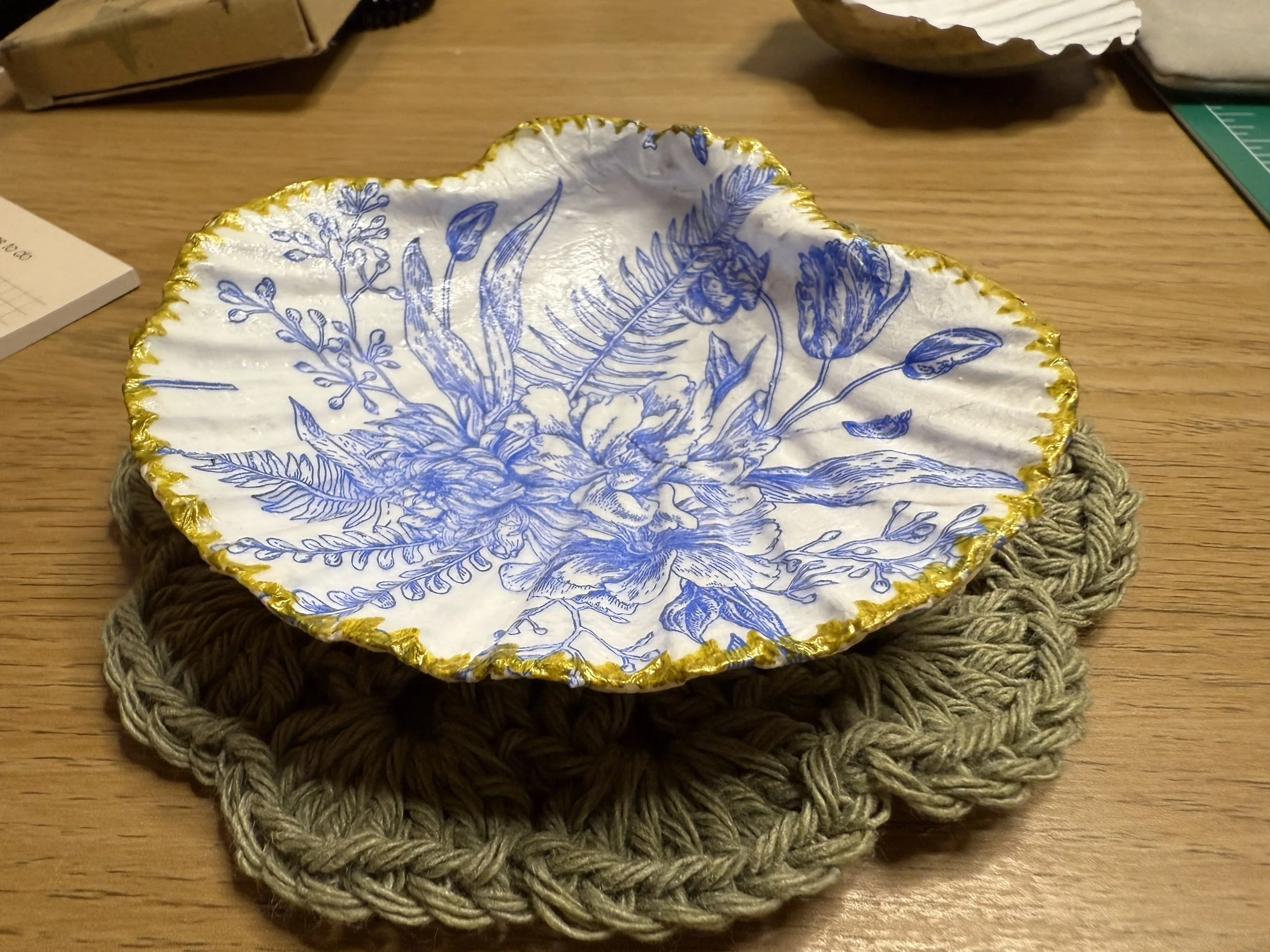 Decoupage Scallop Shell