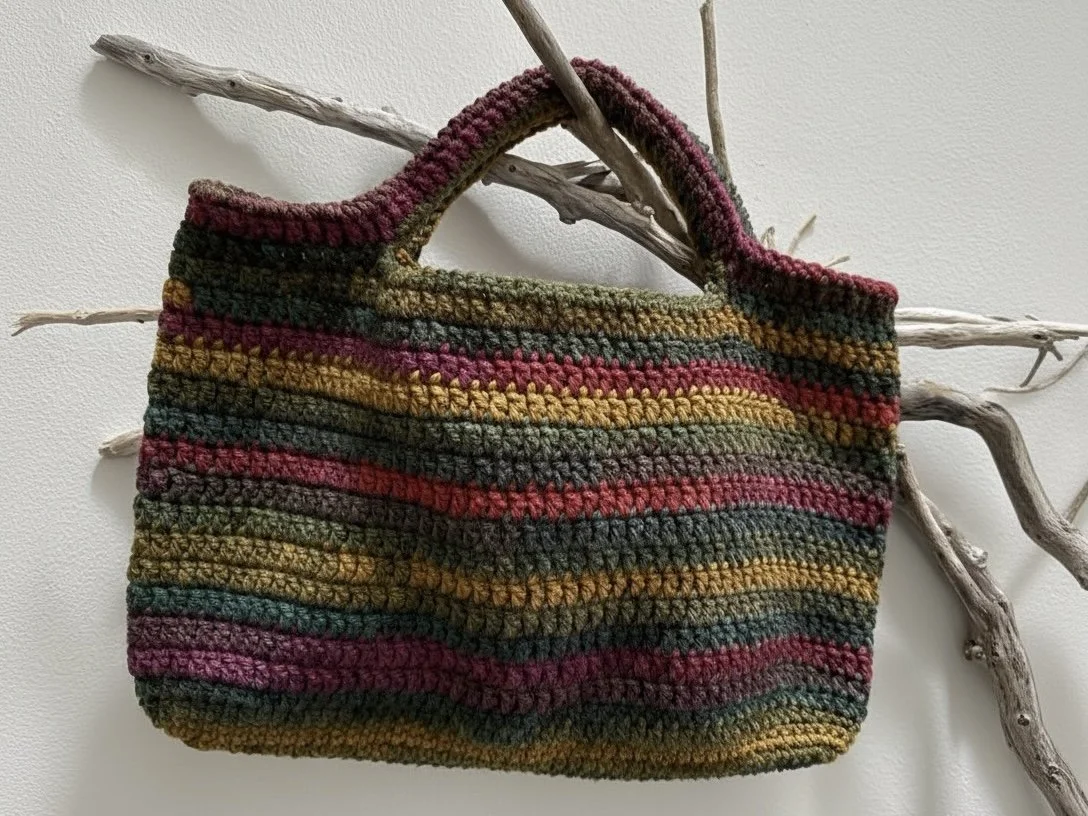Crocheted Woodland Striped Bag