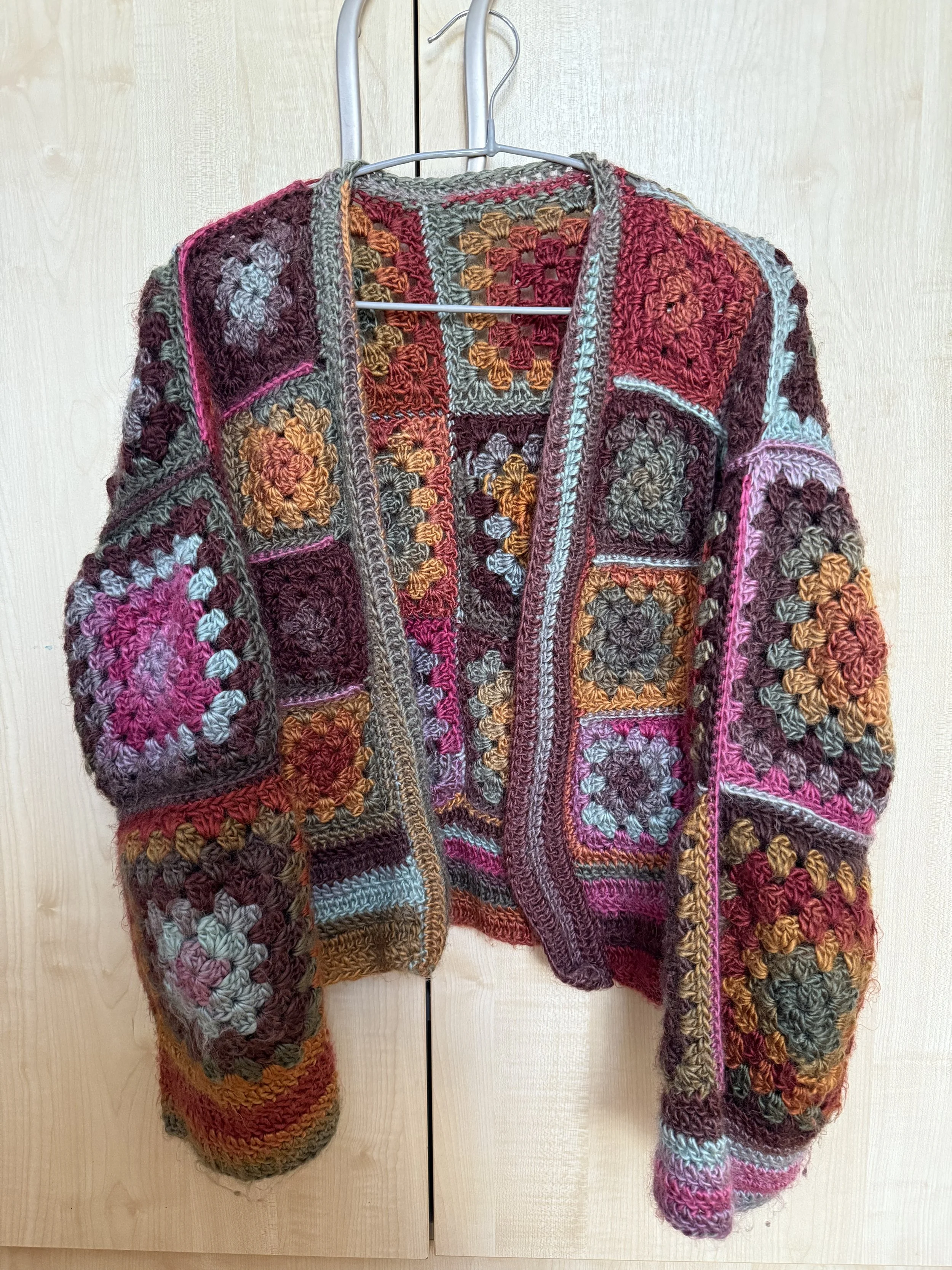 Autumn Mosaic Granny Square Cardigan