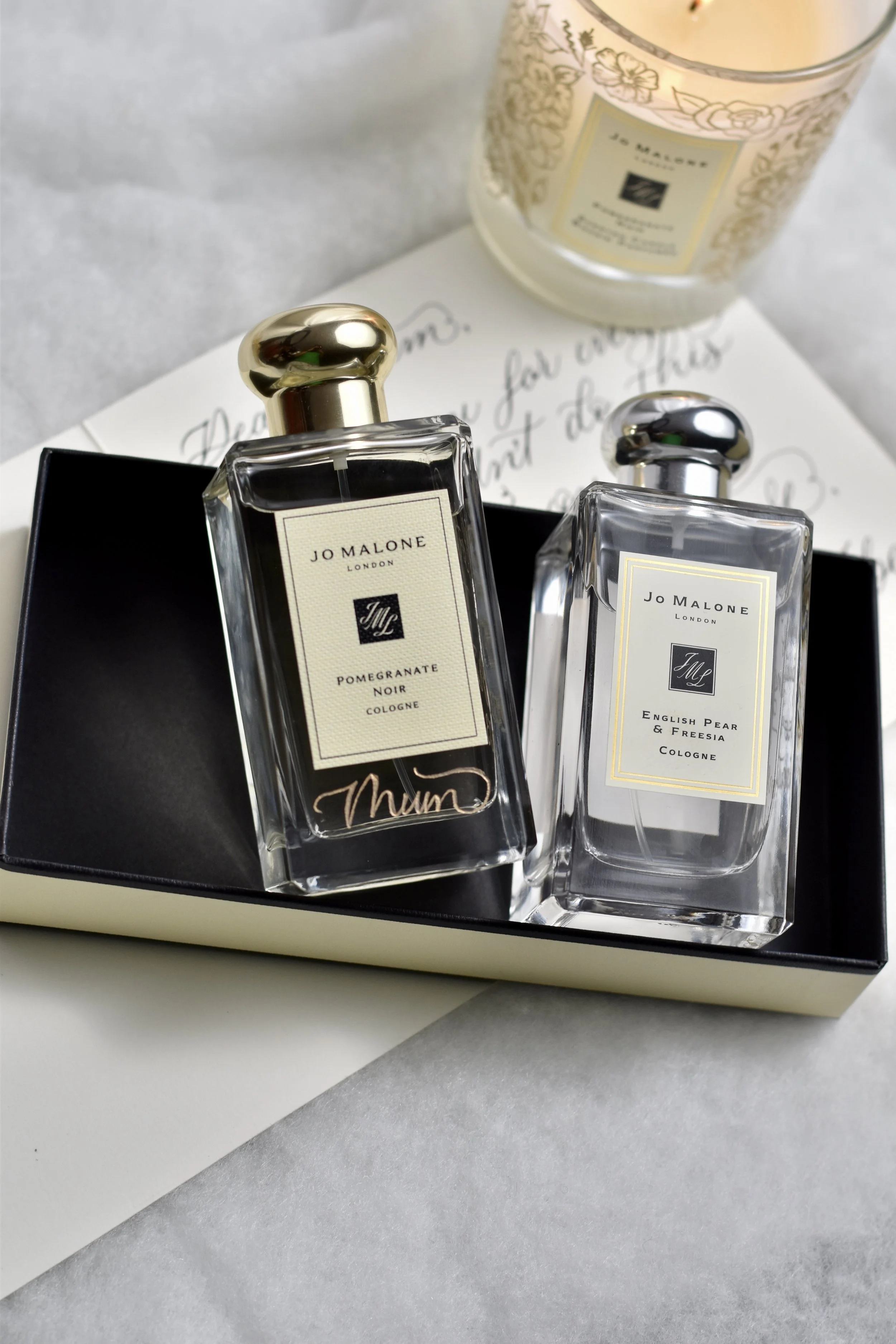 Jo Malone perfume engraving