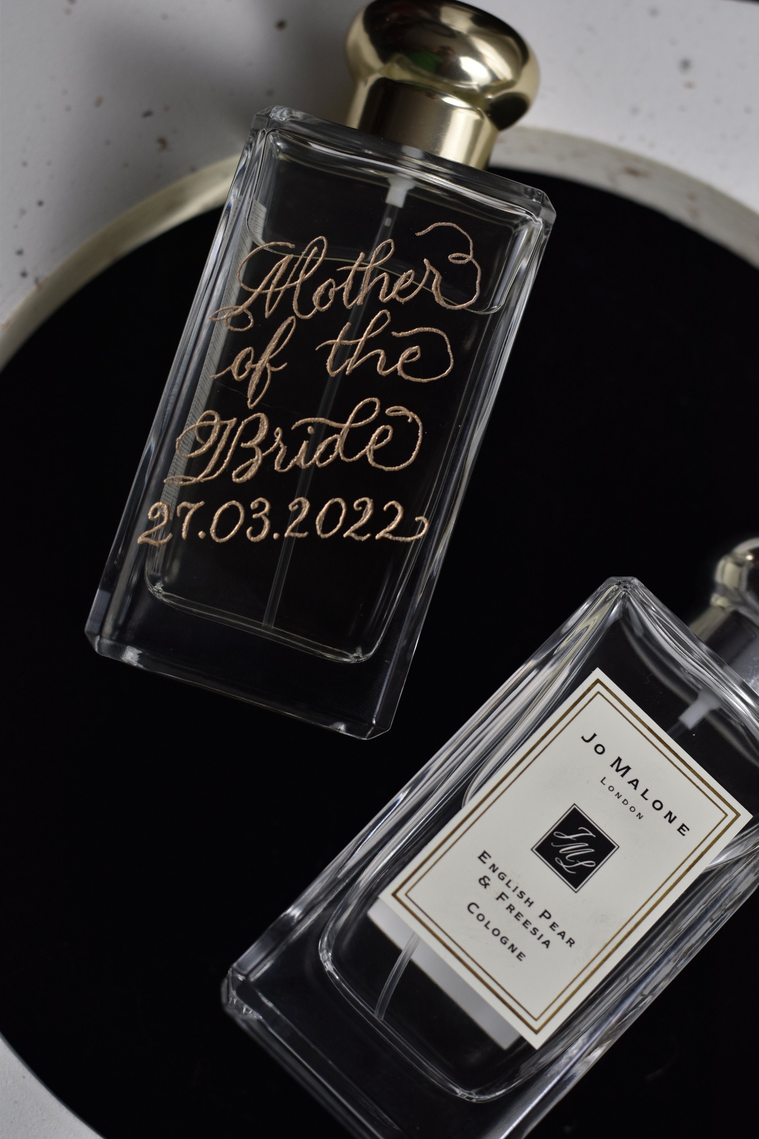 Jo Malone London hand engraved bottle