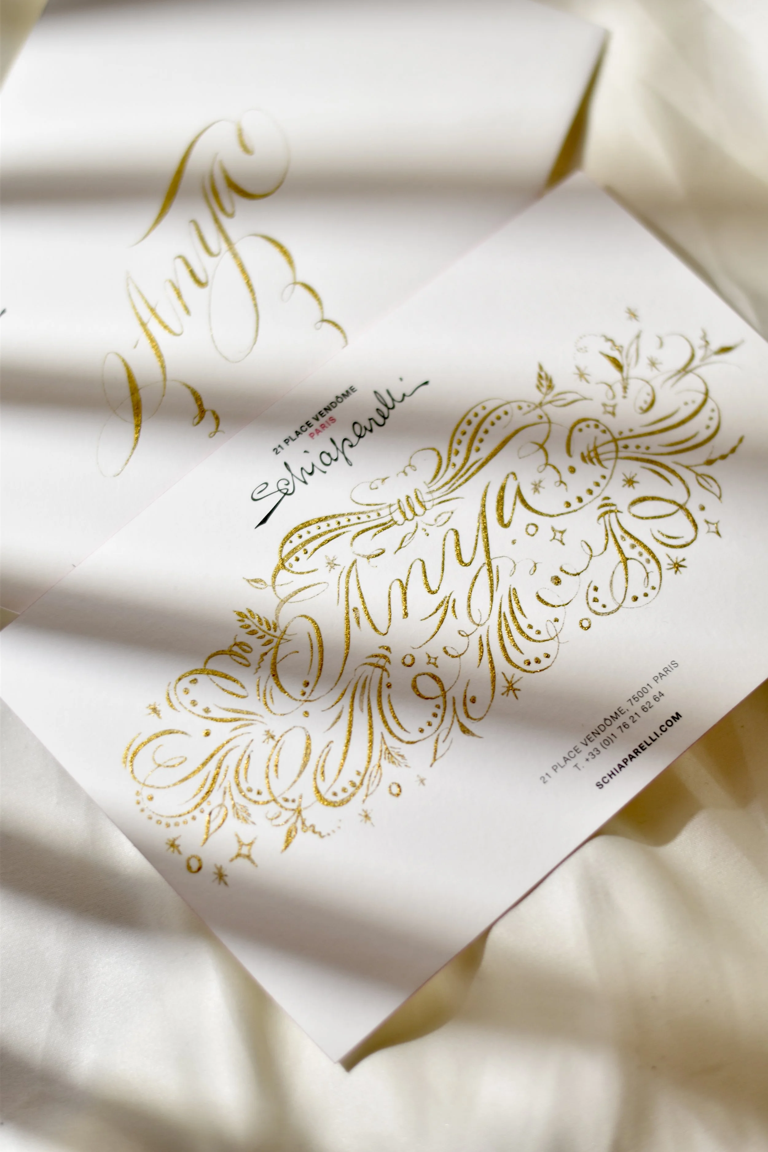 Schiaparelli calligraphy