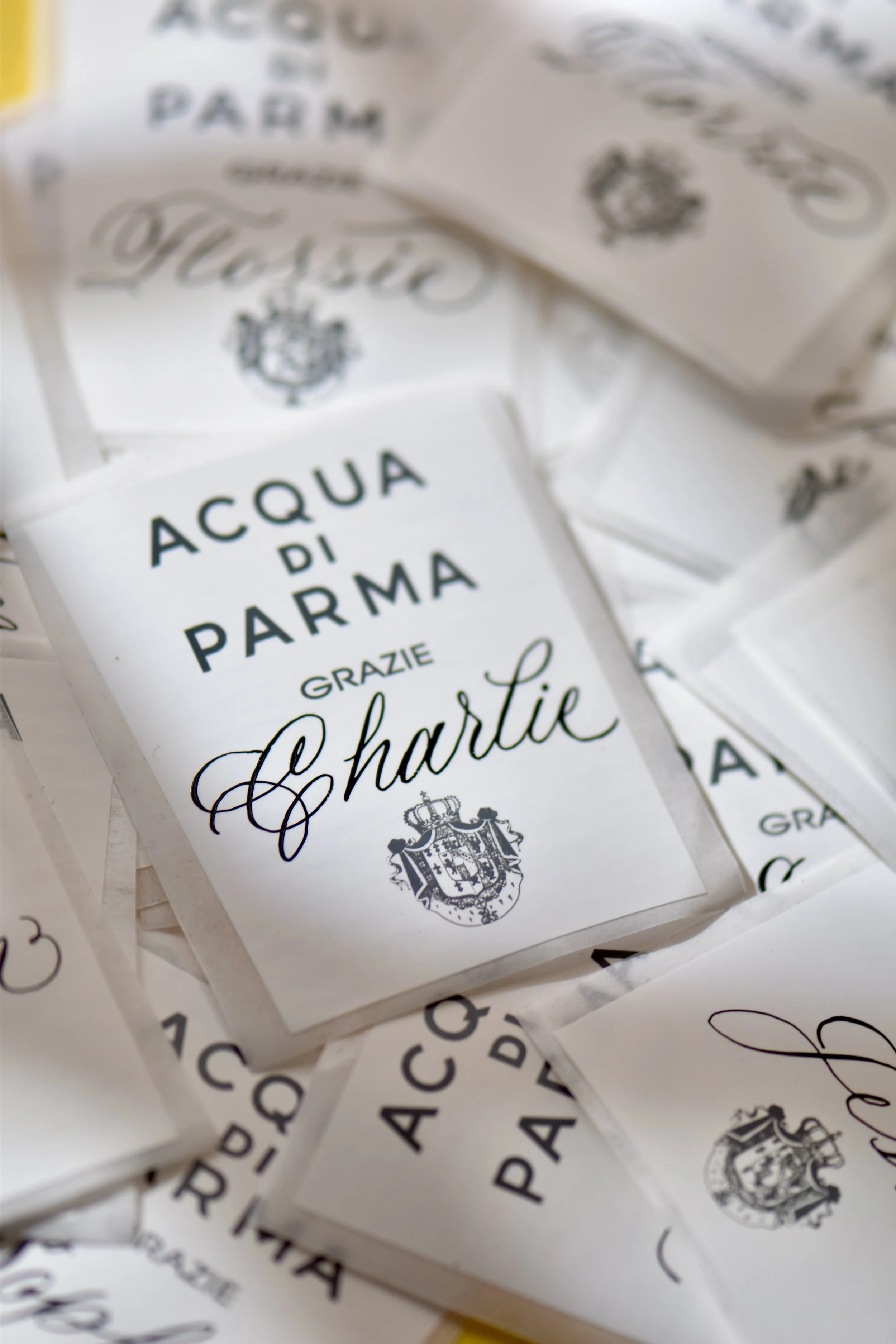 Acqua di Parma calligraphy