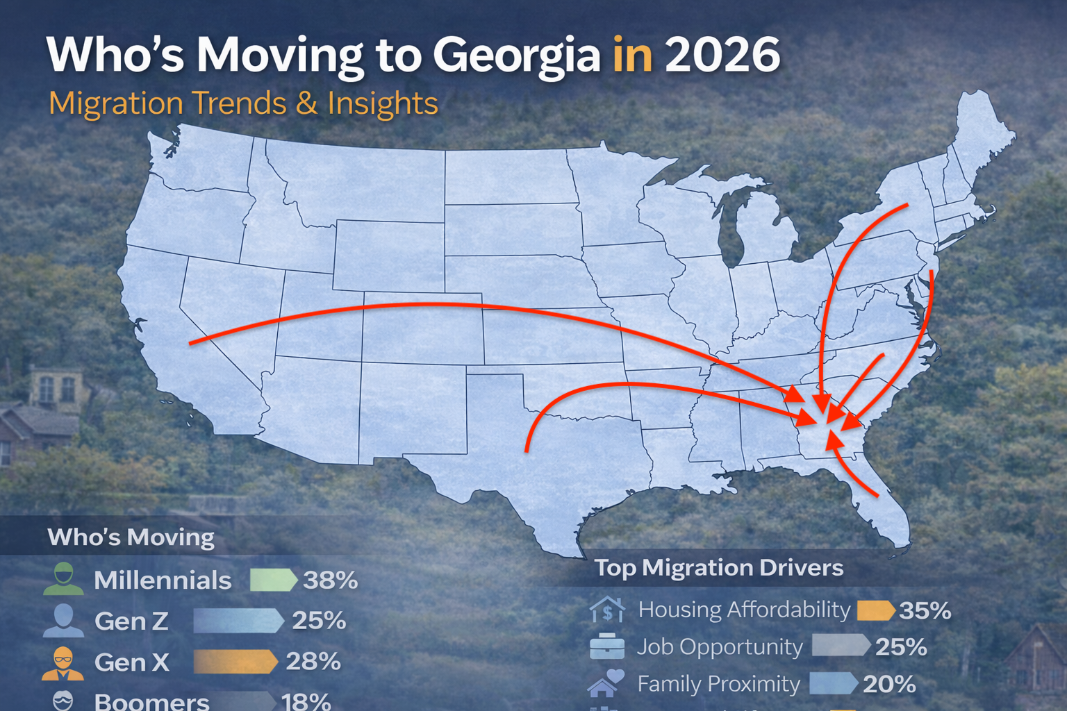 Where Are People Moving From When They Relocate to Georgia?
