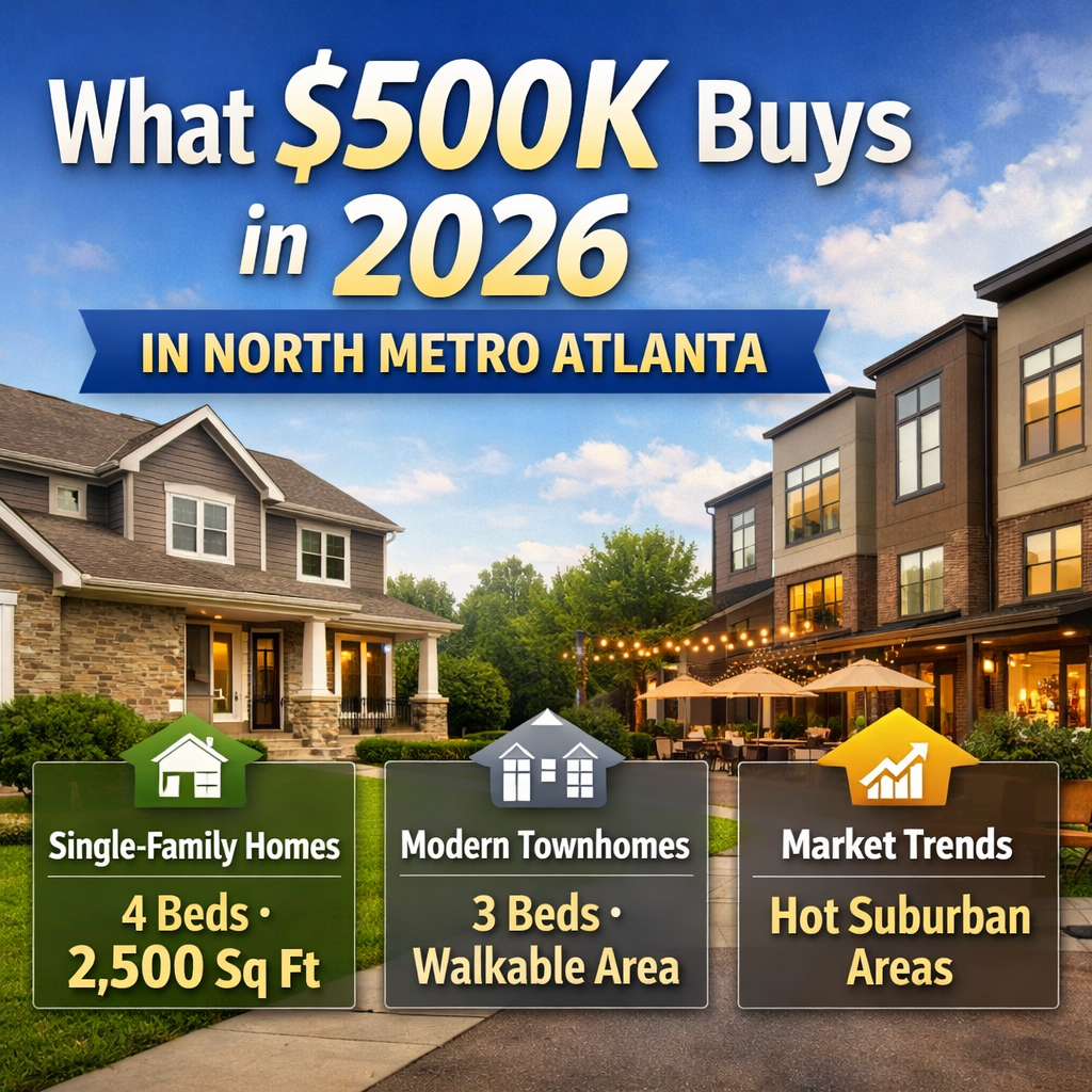 What $500K Buys in North Metro Atlanta (2026 Guide to Alpharetta, Roswell &amp; Marietta Homes)
