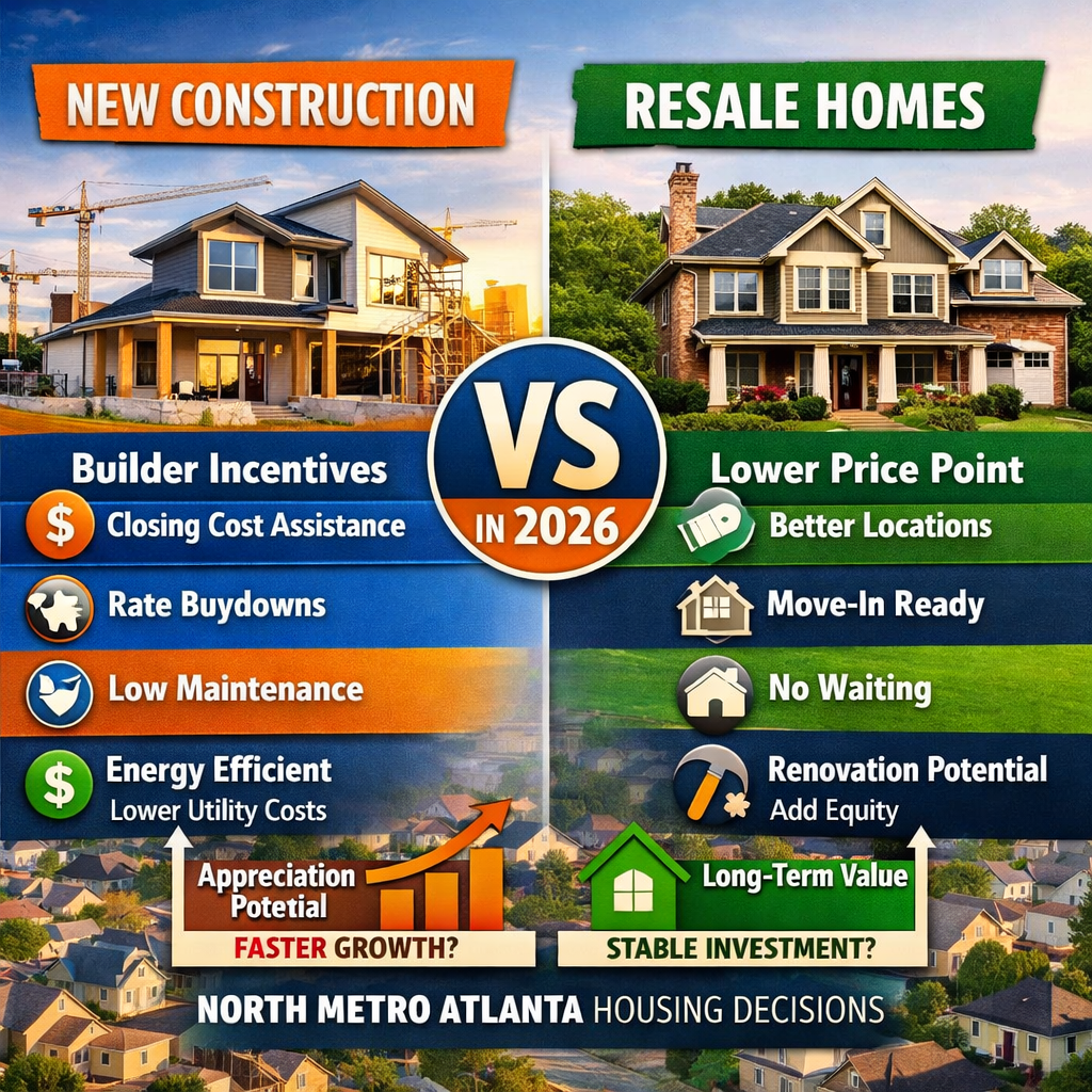 North Metro Atlanta Buyers: New Construction vs Resale Homes, Which Offers Better Value in 2026?