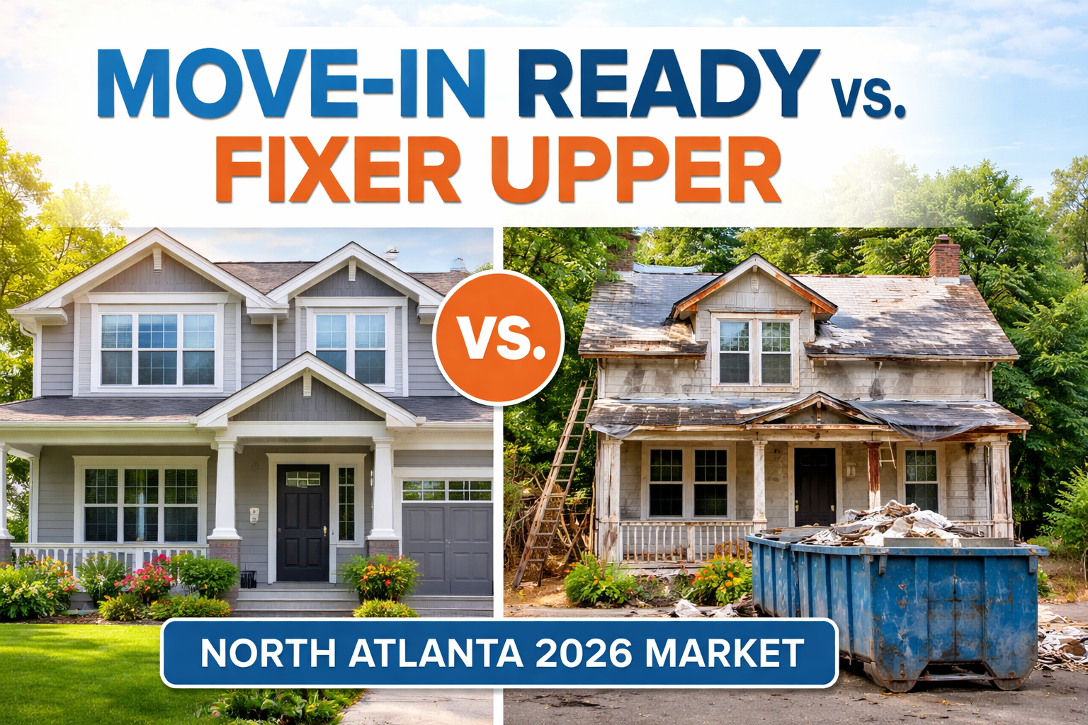 Top Homes Selling Fast in North Metro Atlanta 2026: Move-In Ready vs Fixer-Uppers
