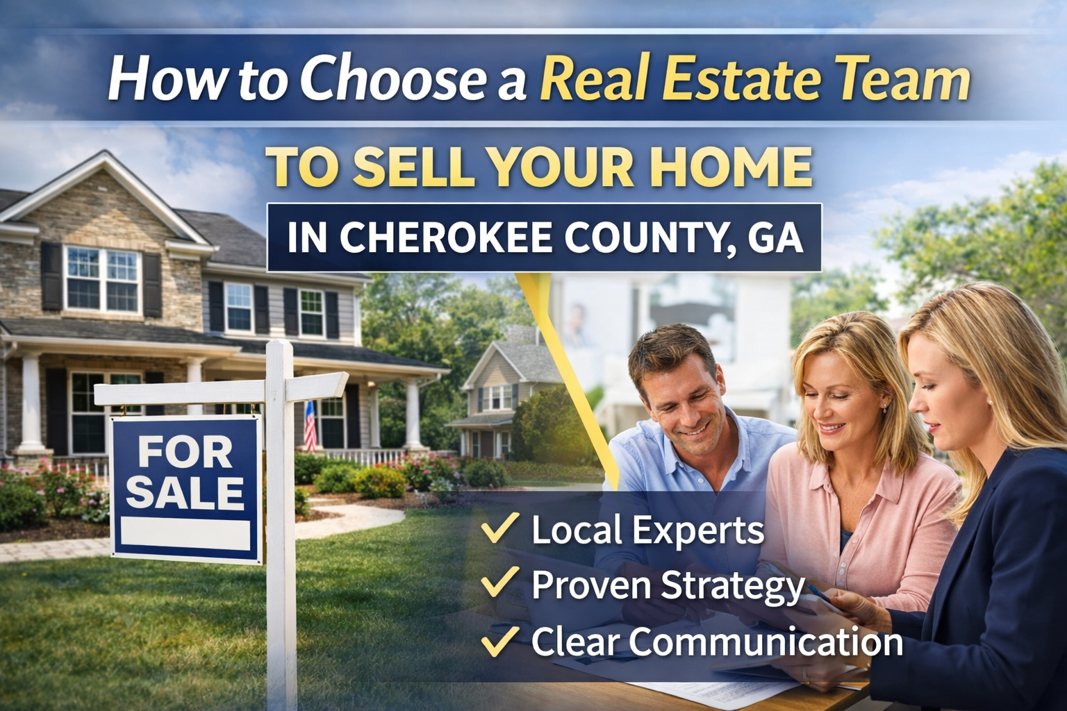 How to Choose a Real Estate Team to Sell Your Home in Cherokee County, GA | Woodstock, Canton, Holly Springs