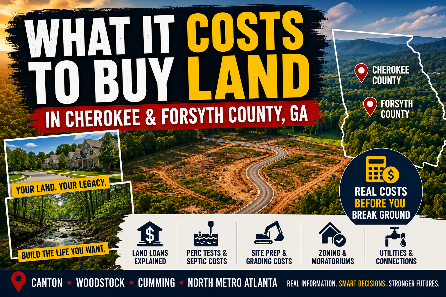 What It Costs to Buy Land in Cherokee &amp; Forsyth County, GA