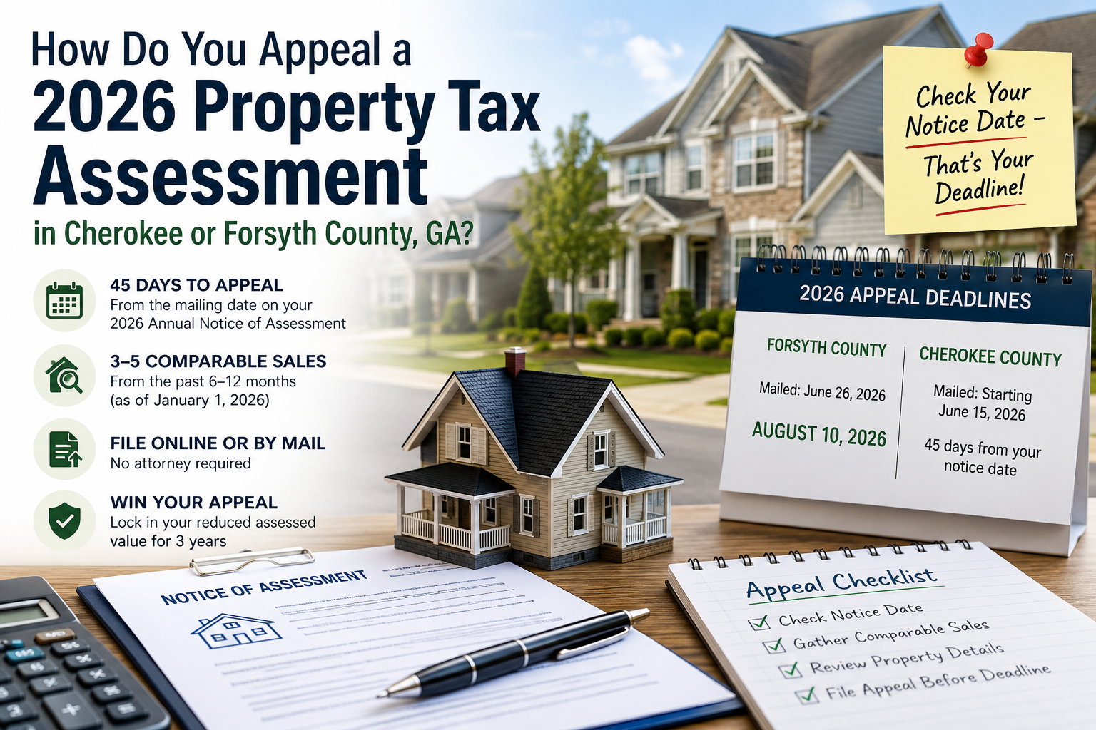 How Do You Appeal a 2026 Property Tax Assessment in Cherokee or Forsyth County, GA?