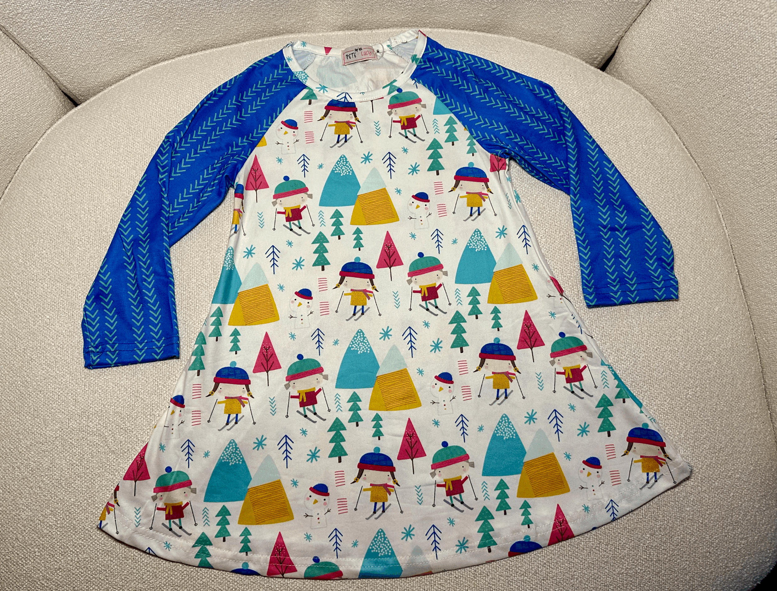 ON THE SLOPES LONG SLEEVE DRESS 2T
